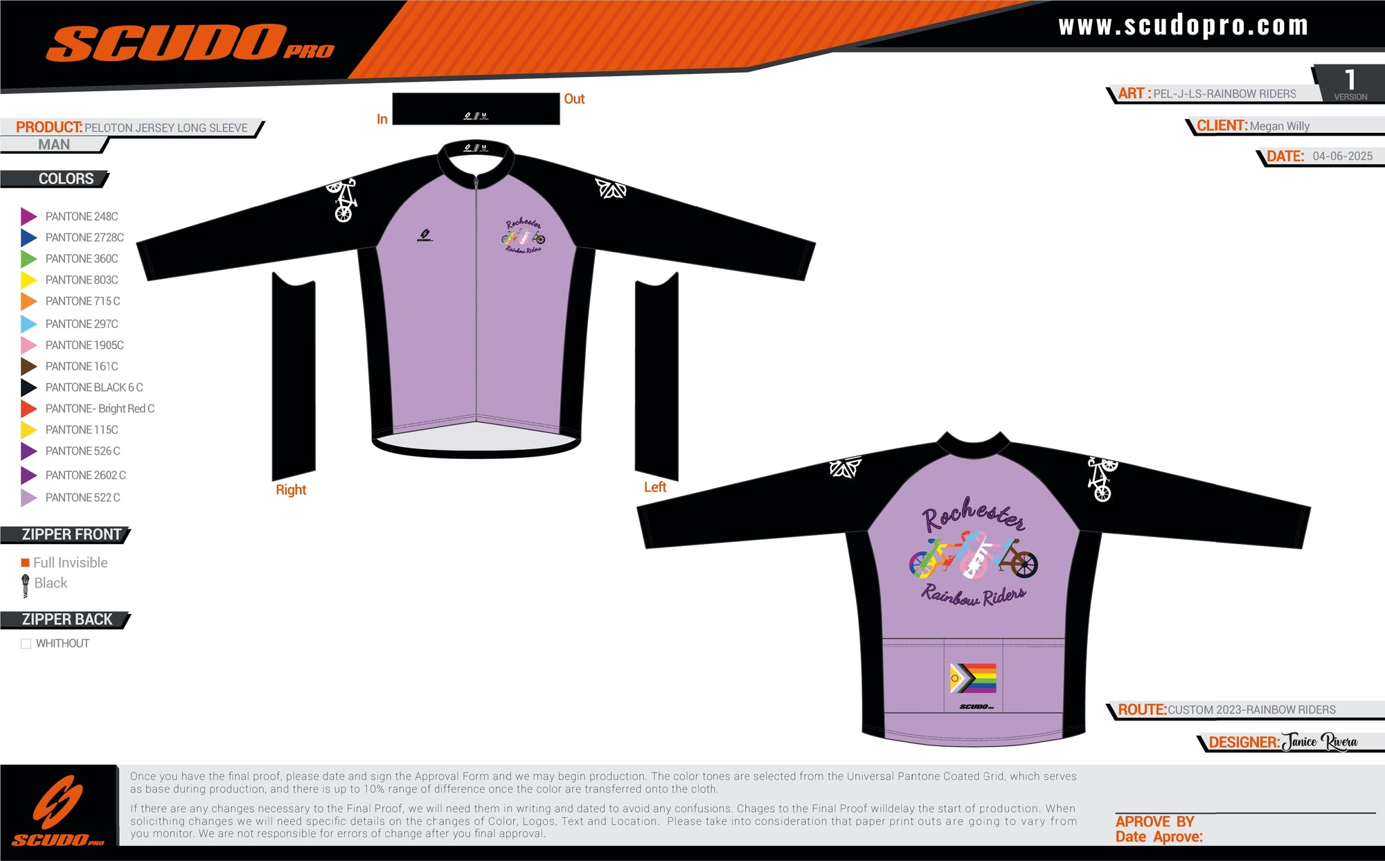 Rainbow Riders | Peloton Fit | LONG Sleeve Cycling Jersey | Men and Women