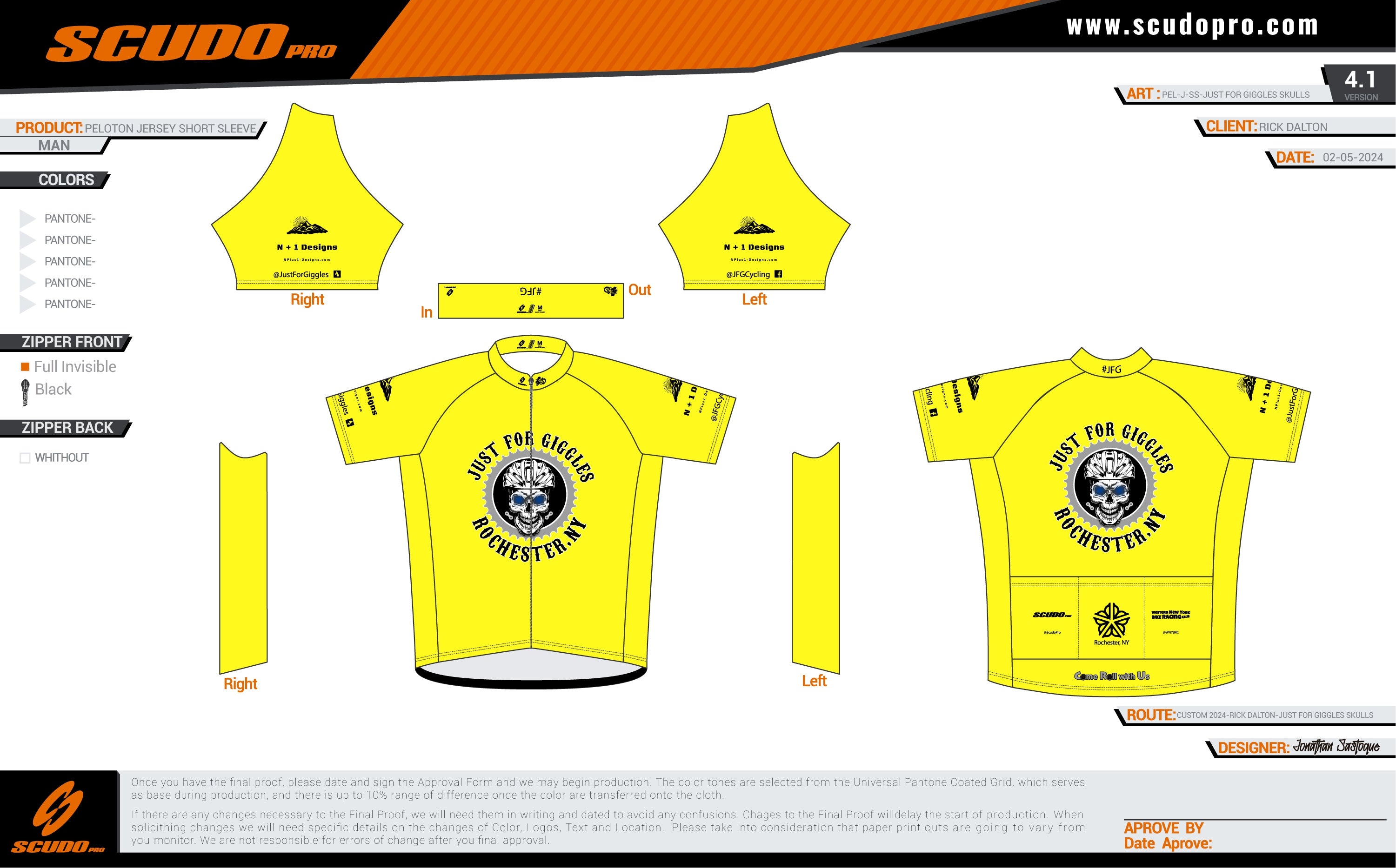 JFG SKULL 2024 | YELLOW | Cycling MEN |