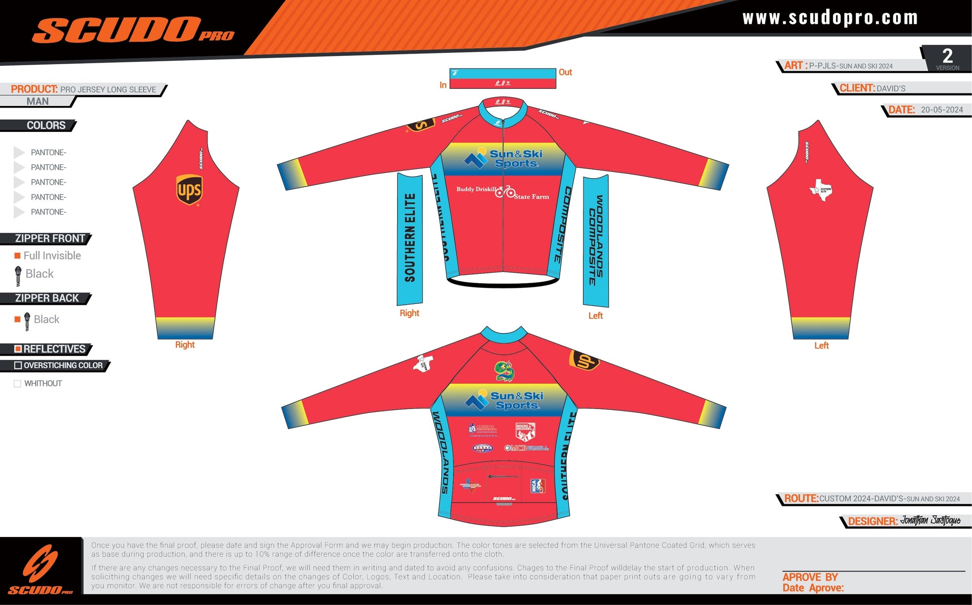 Sun&Ski | Pro Fit | Long Sleeve Cycling Jersey