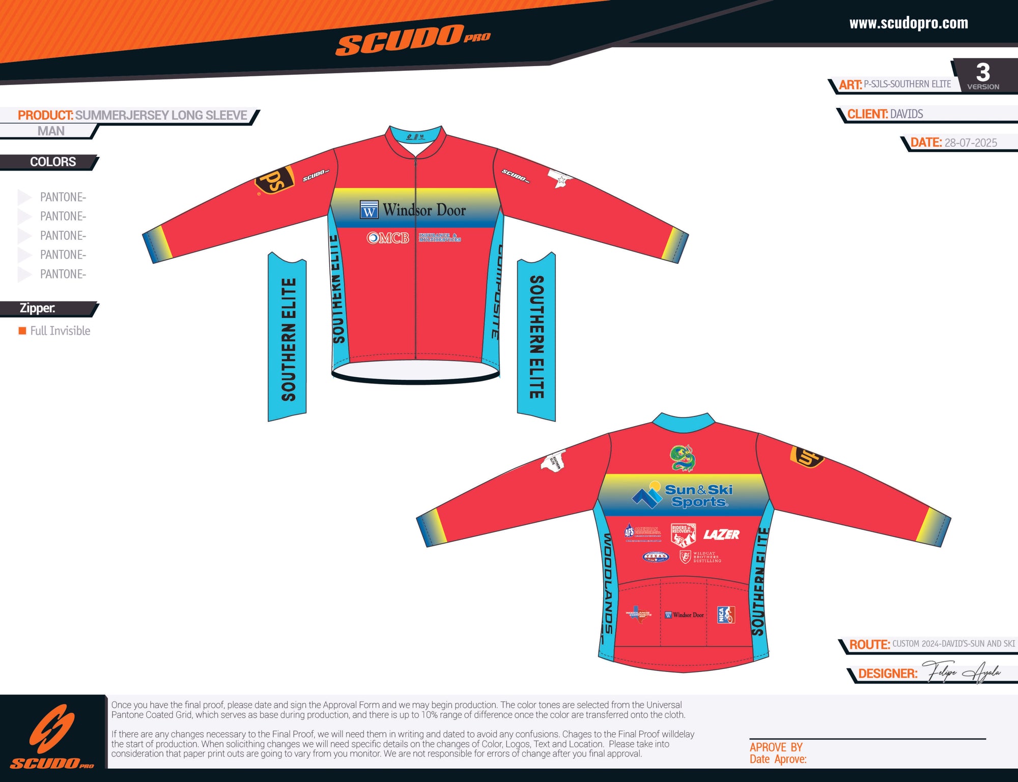Southern Elite | LONG Sleeve Cycling Jersey | Pro Summer | Men and Women