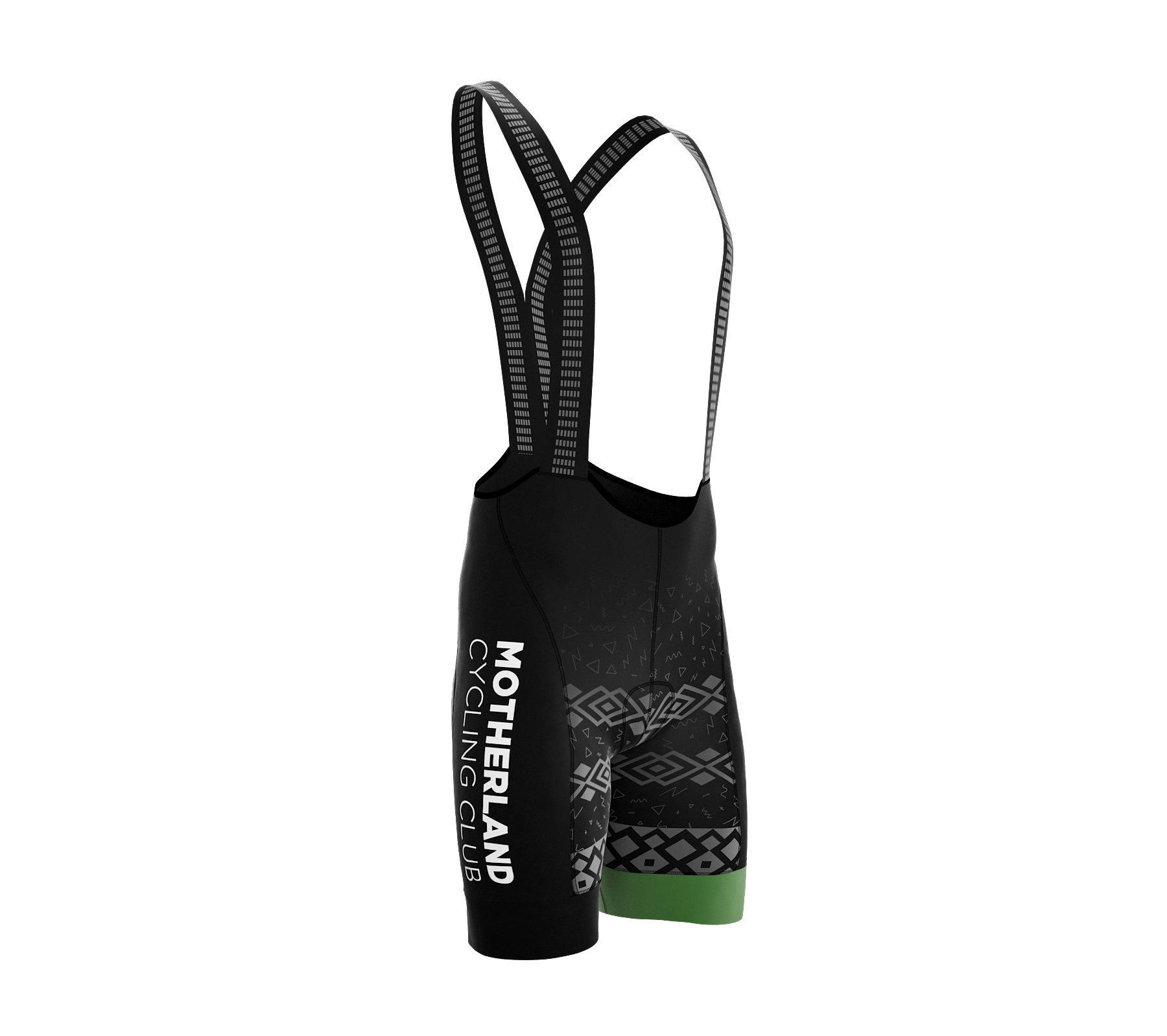 MOTHERLAND | PRO-BIB Cycling Shorts | Green Gripper | Men and Women