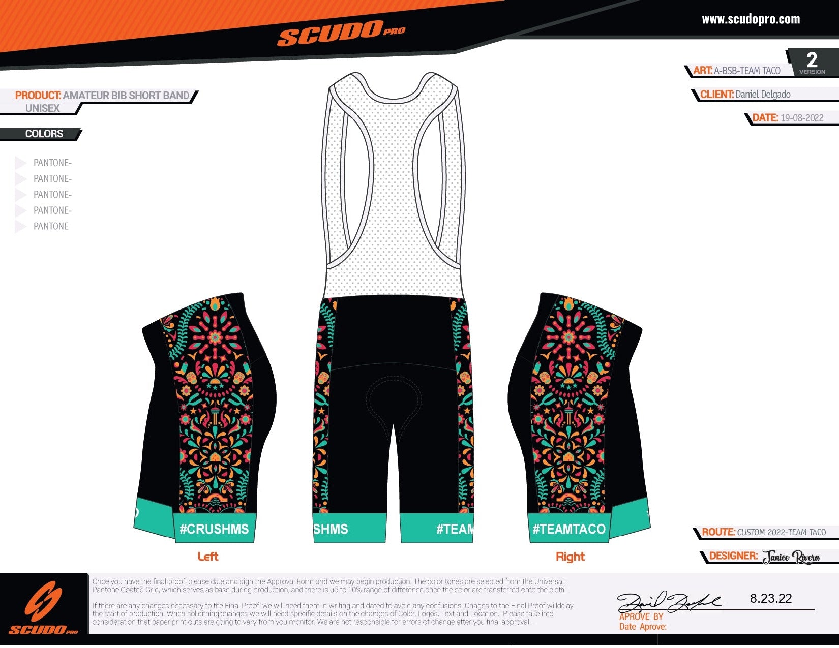 Team Taco | Amateur BIBShort 2022 | BAND | Regular Pad | Men and Women