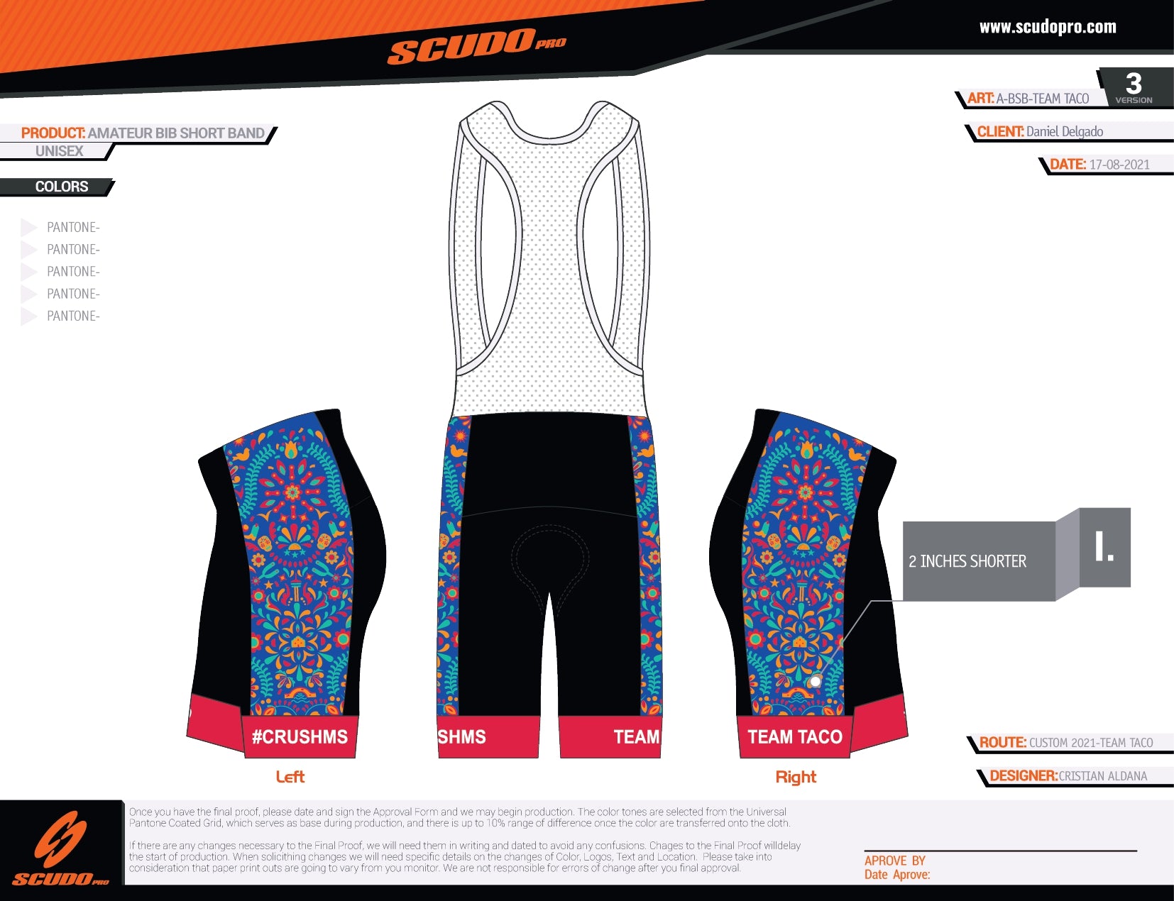 Team Taco | Amateur BIBShort 2021 | BAND | Regular Pad | Men and Women