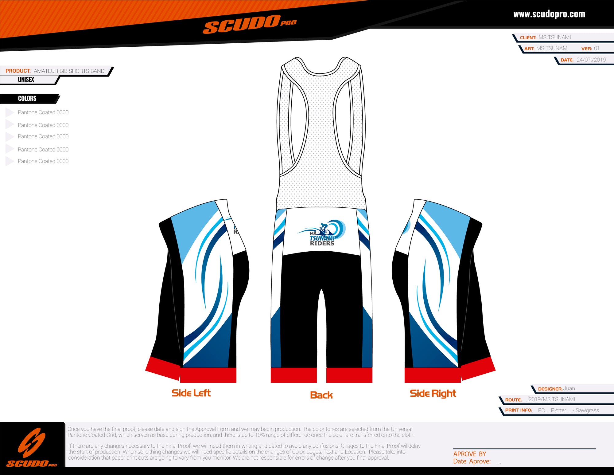 Tsunami | Amateur-BIB Cycling short | Band | Regular Pad | Men and Women