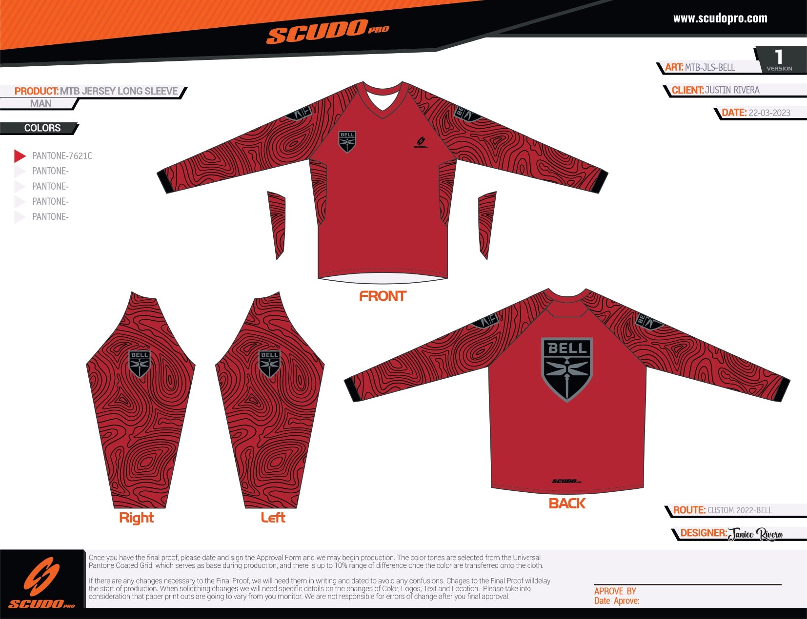 BELL | MTB -RED- Long Sleeve Cycling Jersey