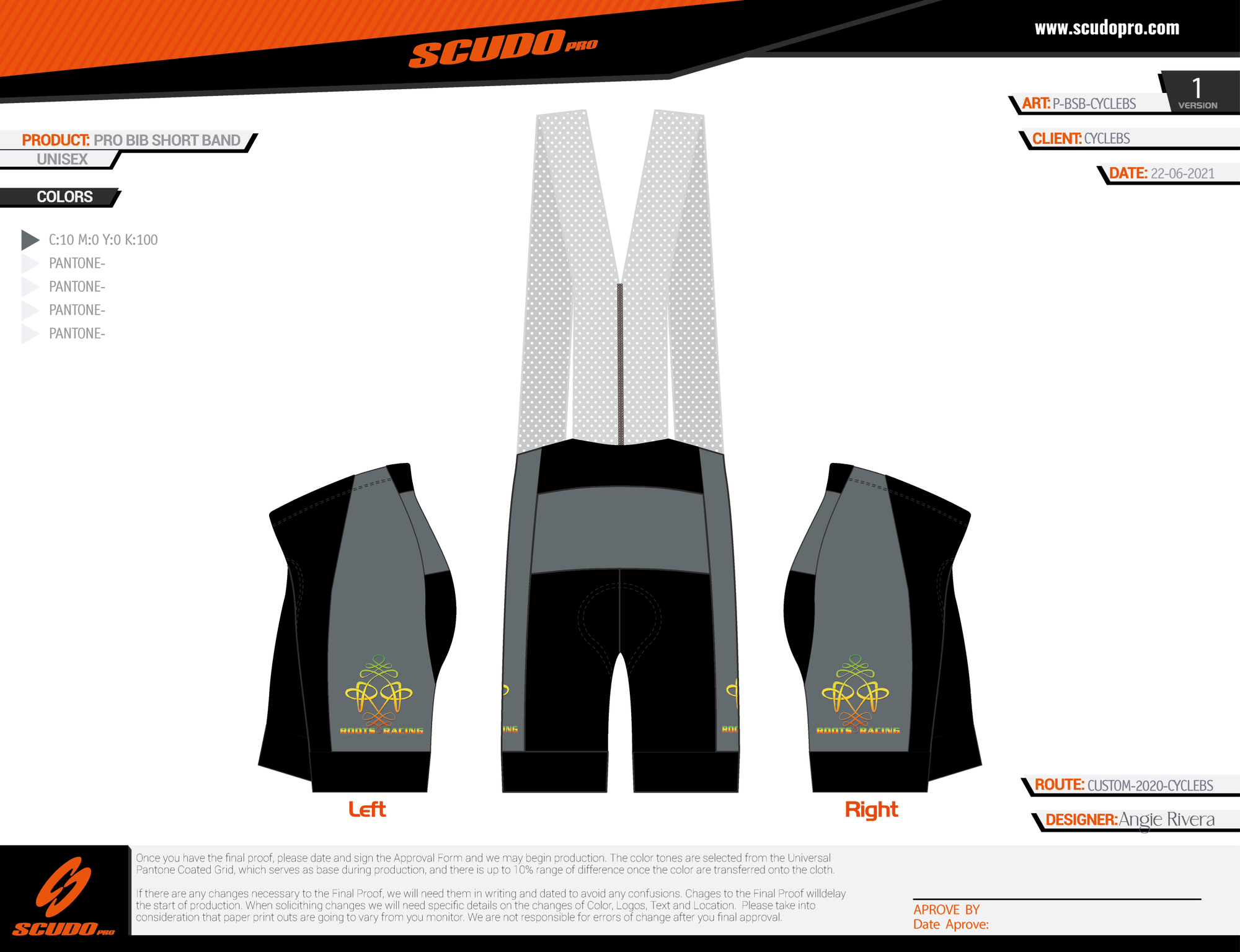 Roots Racing | PRO-BIB Cycling Short Gray | Men and Women