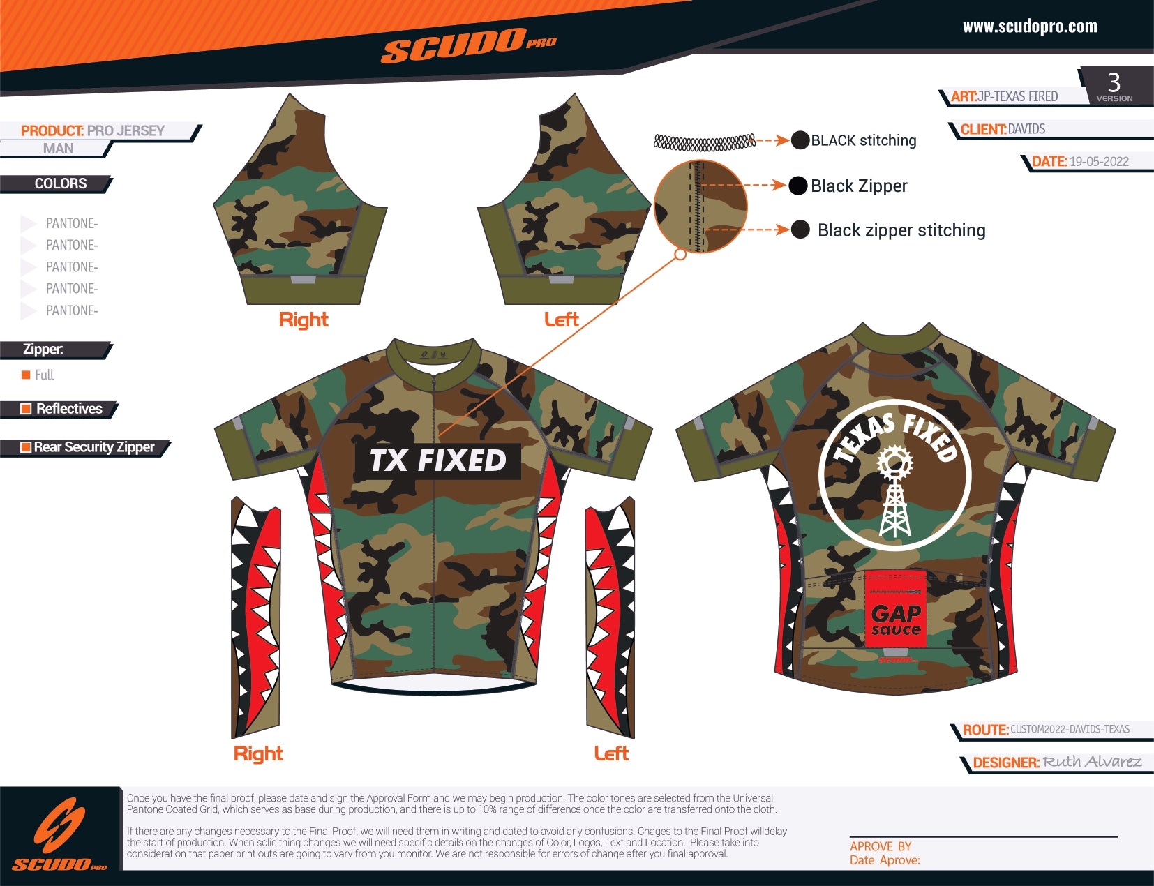 TX FIXED | Short Sleeve Cycling PRO Jersey | Men and Women