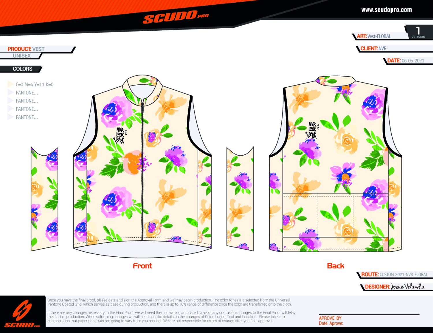 NVRLB | Wind Breaker Vest Floral | Men and Women