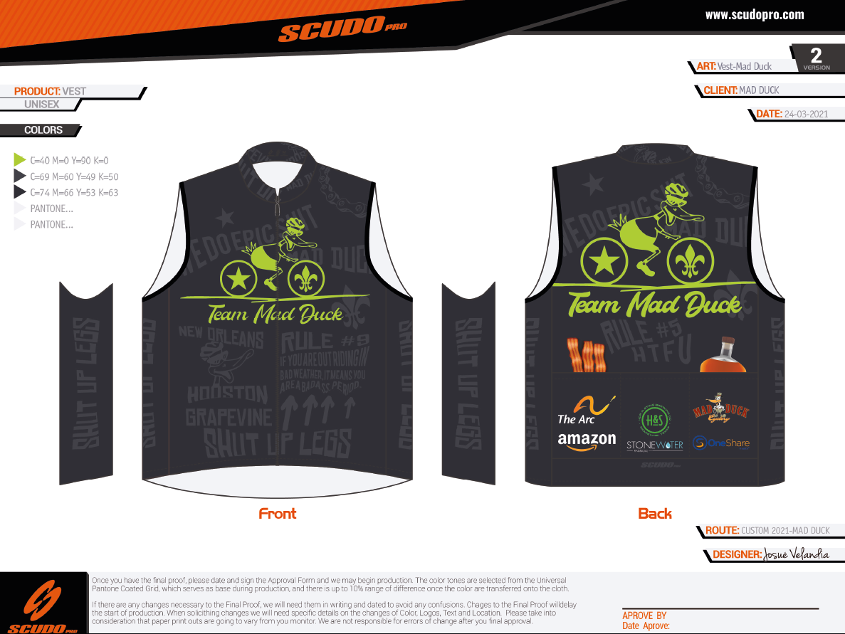 Team Mad Duck Wind Breaker Vest | Men and Women