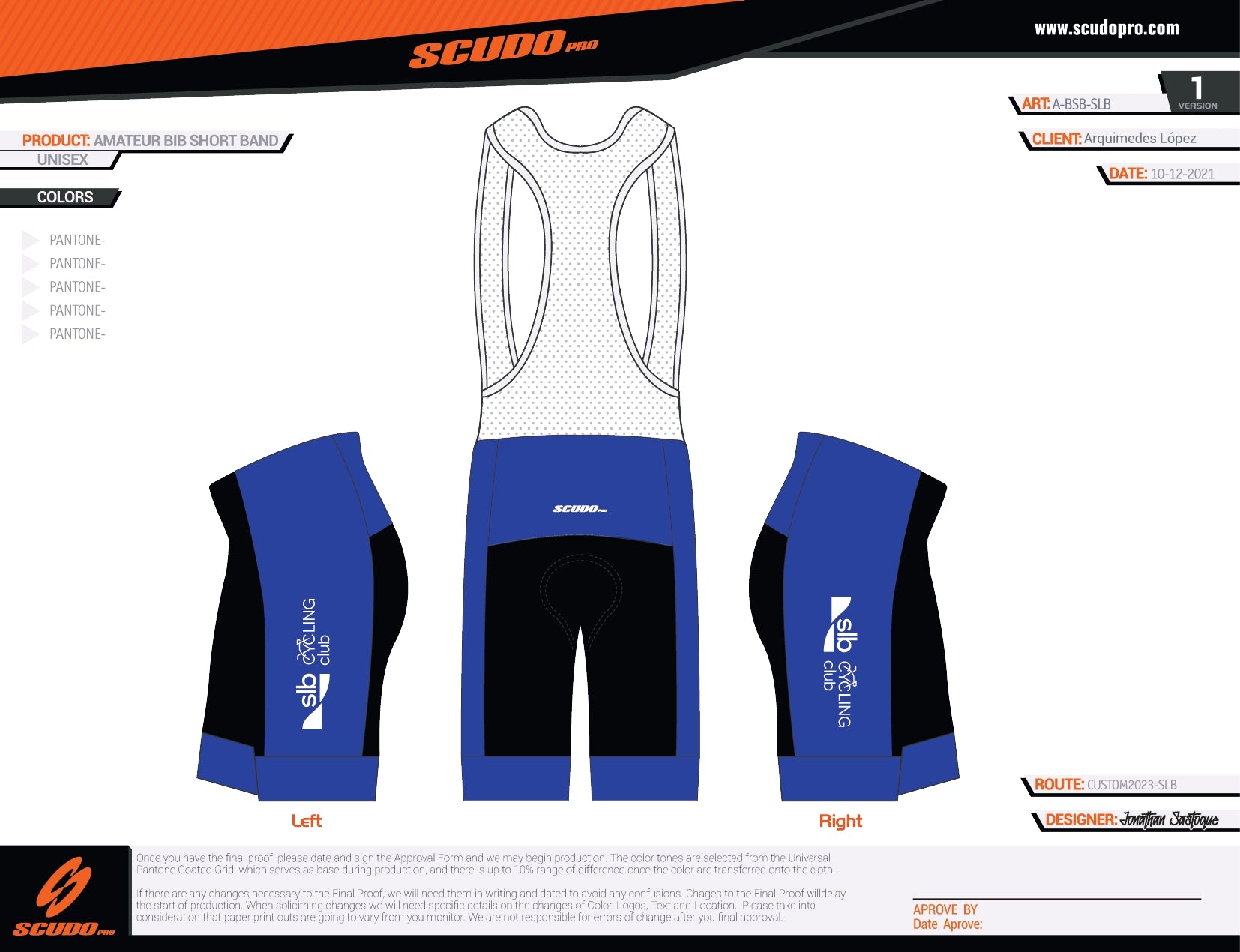 SLB | PELOTON BIB shorts  | BAND | Men and Women