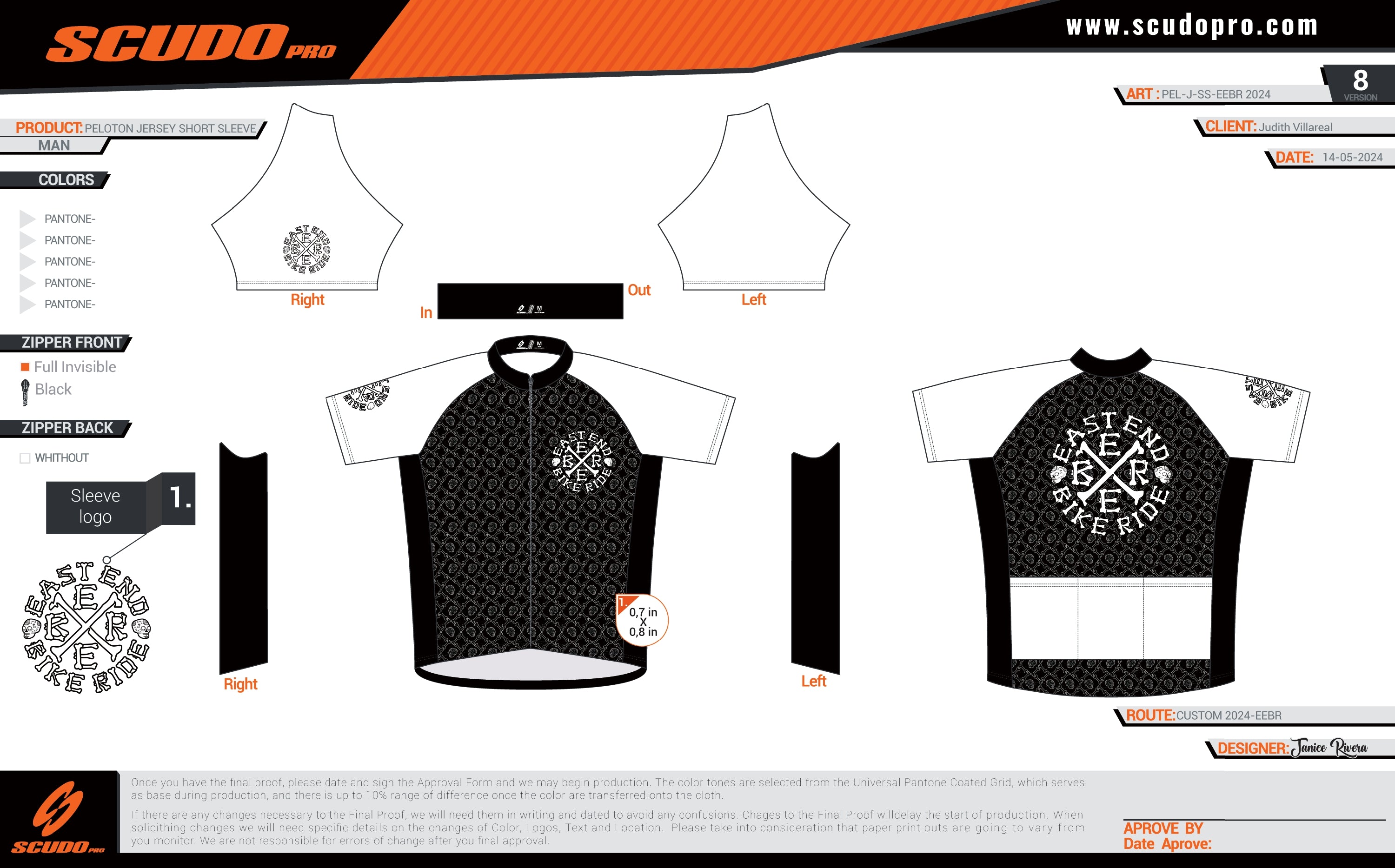EEBR  2024 | Amateur Fit | Short Sleeve Cycling Jersey | Full  Zip | Men and Women