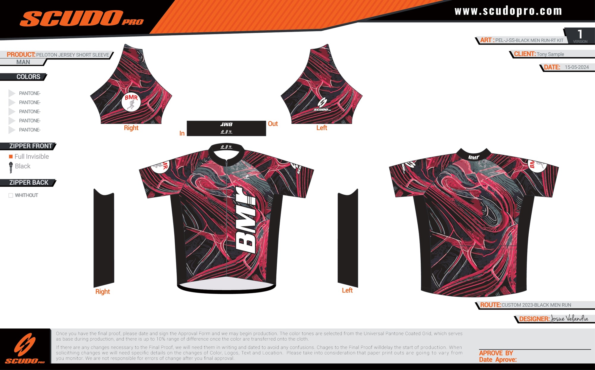 BMR | RT KIT | Peloton Fit Cycling Jersey | Men