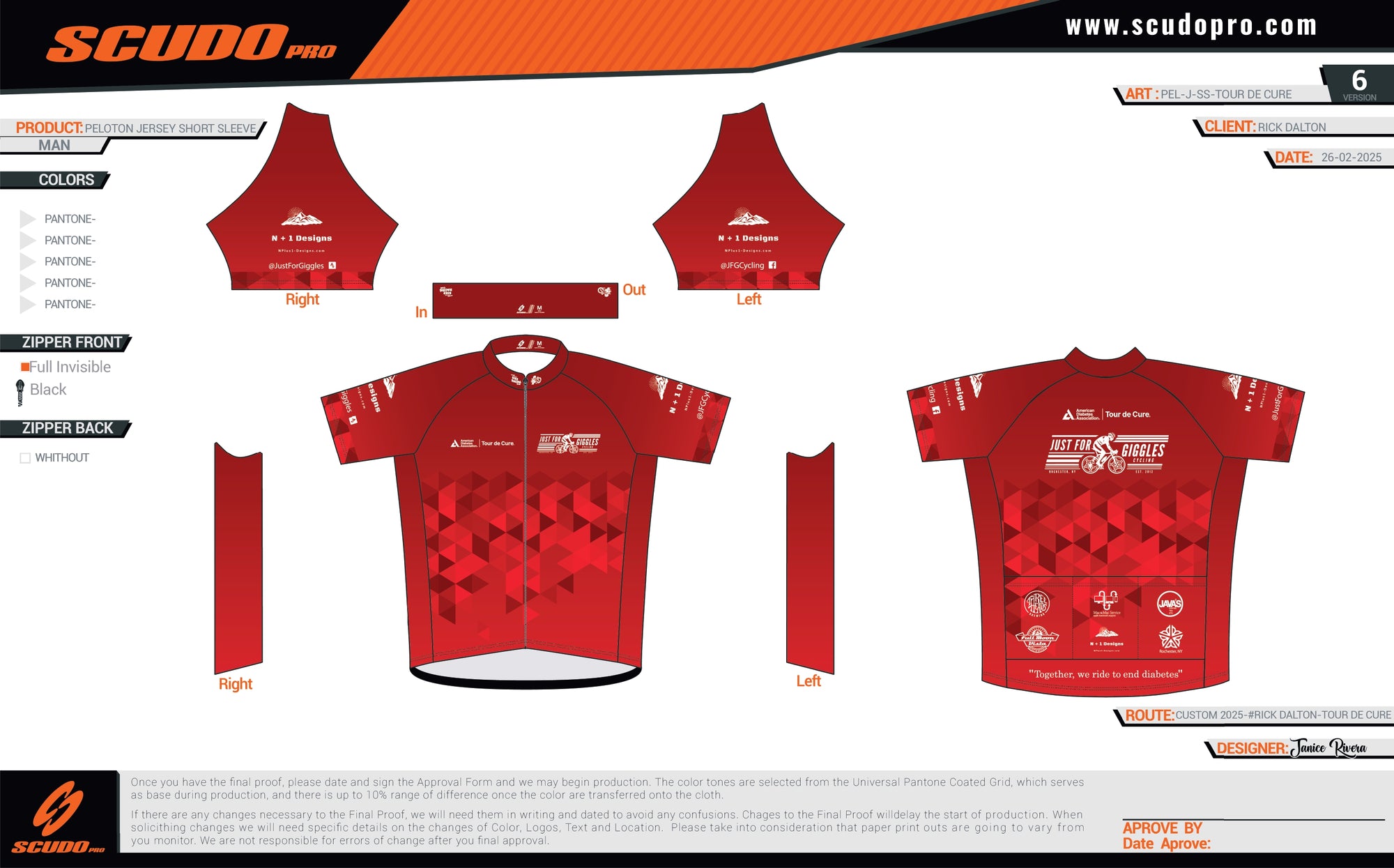 JFG TOUR DE CURE  2025 | RED | Cycling MEN