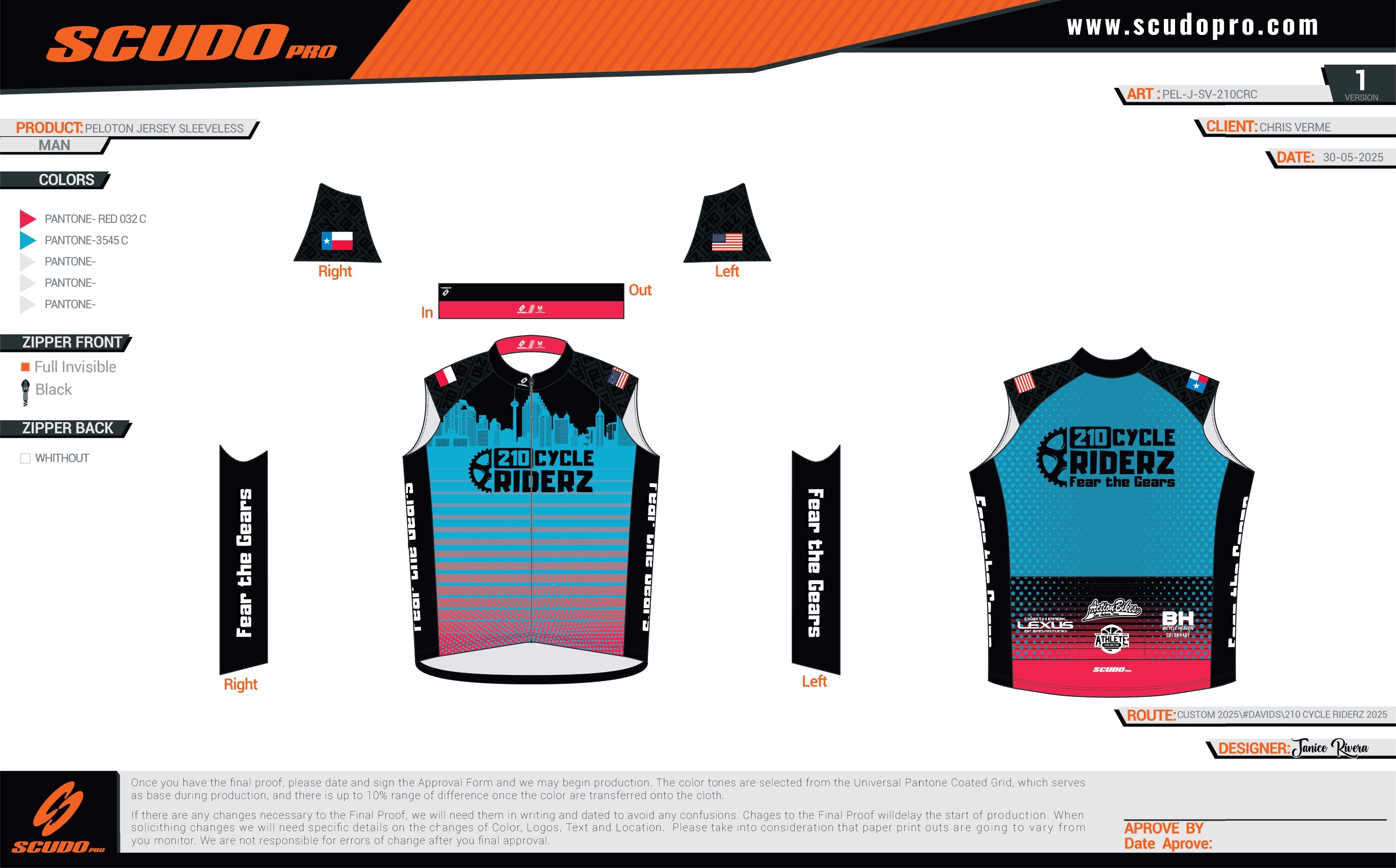 210 CRC | Peloton Fit '25 | SLEEVELESS Sleeve Cycling Jersey | Men and Women