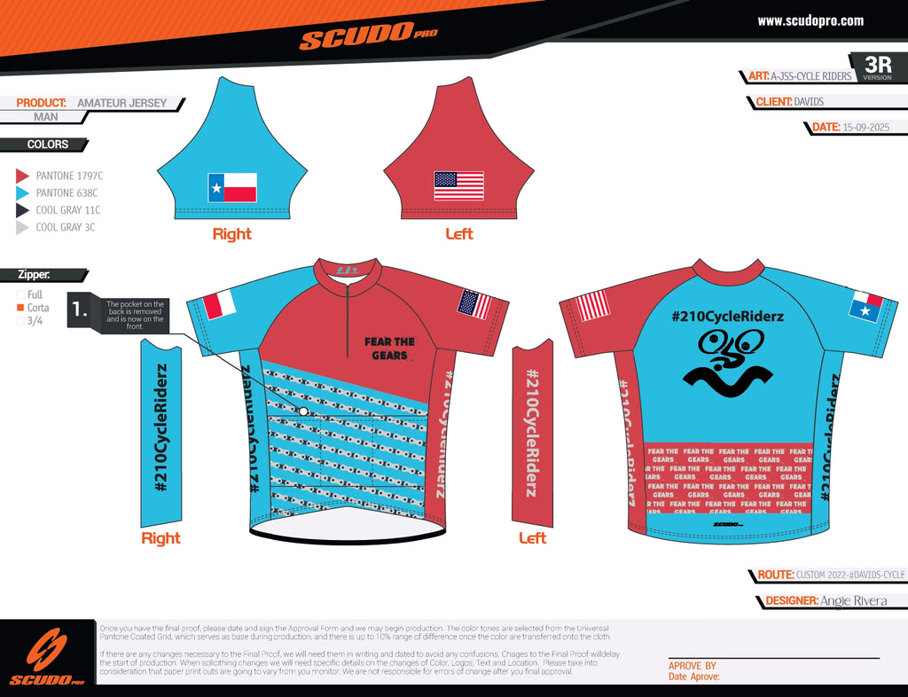 210 CRC | Peloton Fit | RECUMBENT Short Sleeve Cycling Jersey | Men and Women