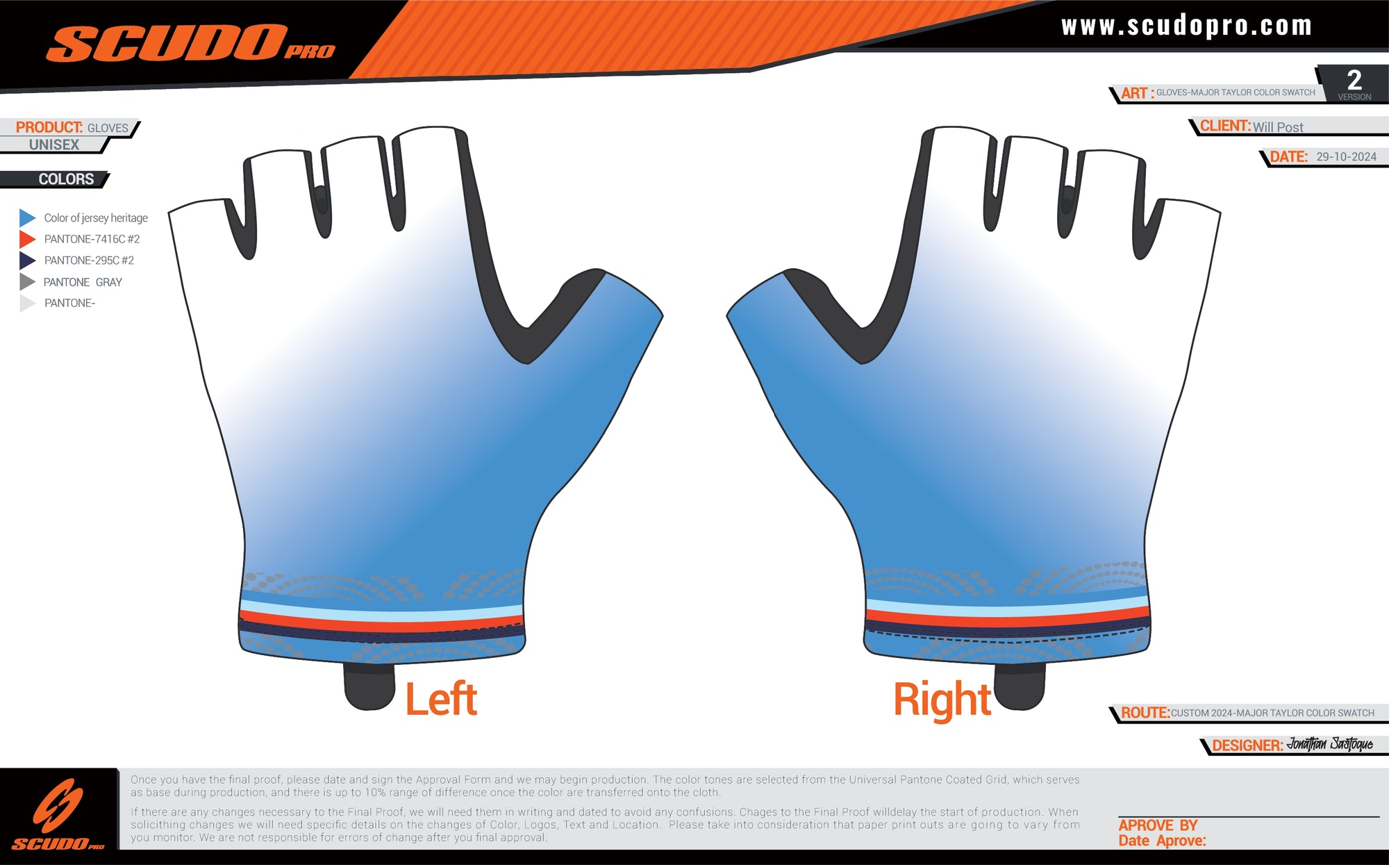Major Taylor DFW | Standard kit | Gloves