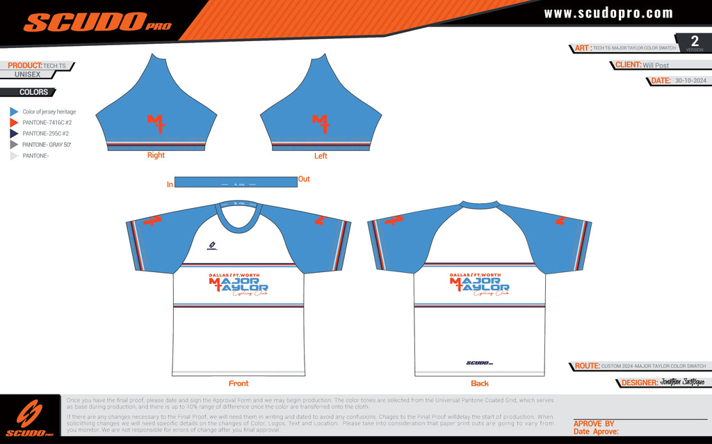 Major Taylor DFW | Standard Kit Podium shirt | Unisex