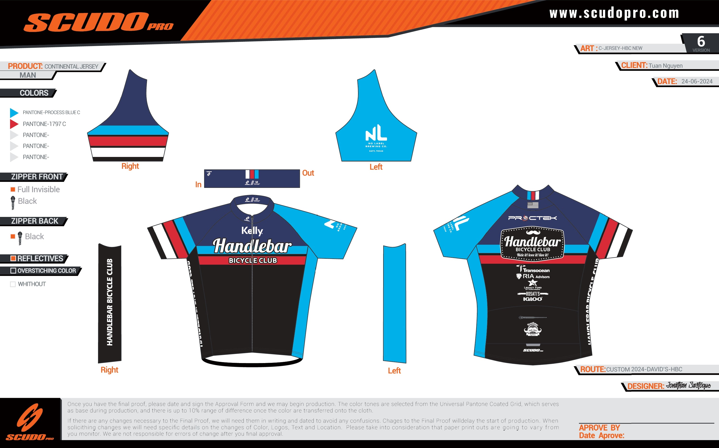 HBC | Continental-Fit | Short Sleeve Cycling Jersey 2024 | Men and Women