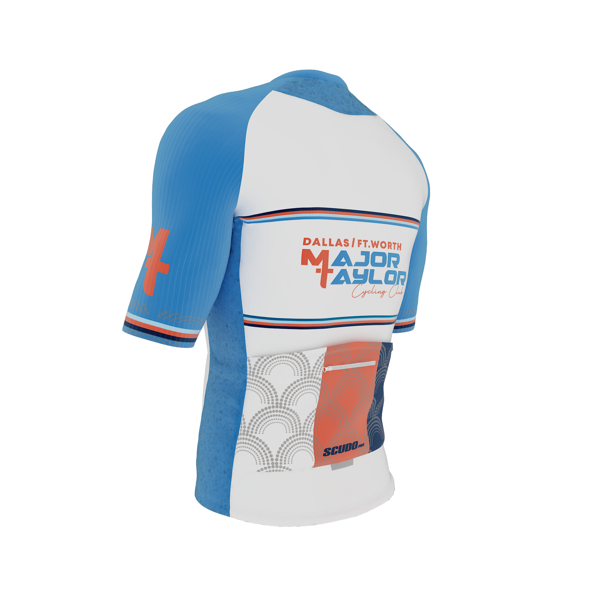 Major Taylor DFW Standard Kit | ELITE FIT | WHITE | Short Sleeve Cycling Jersey | OFFICIAL
