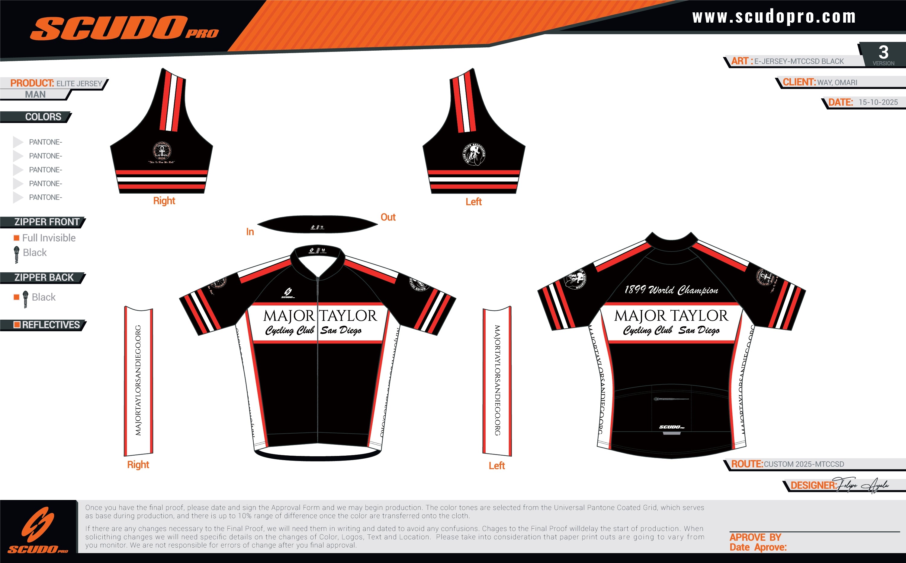MTCCSD | Elite Fit | Legacy | Short Sleeve Cycling Jersey