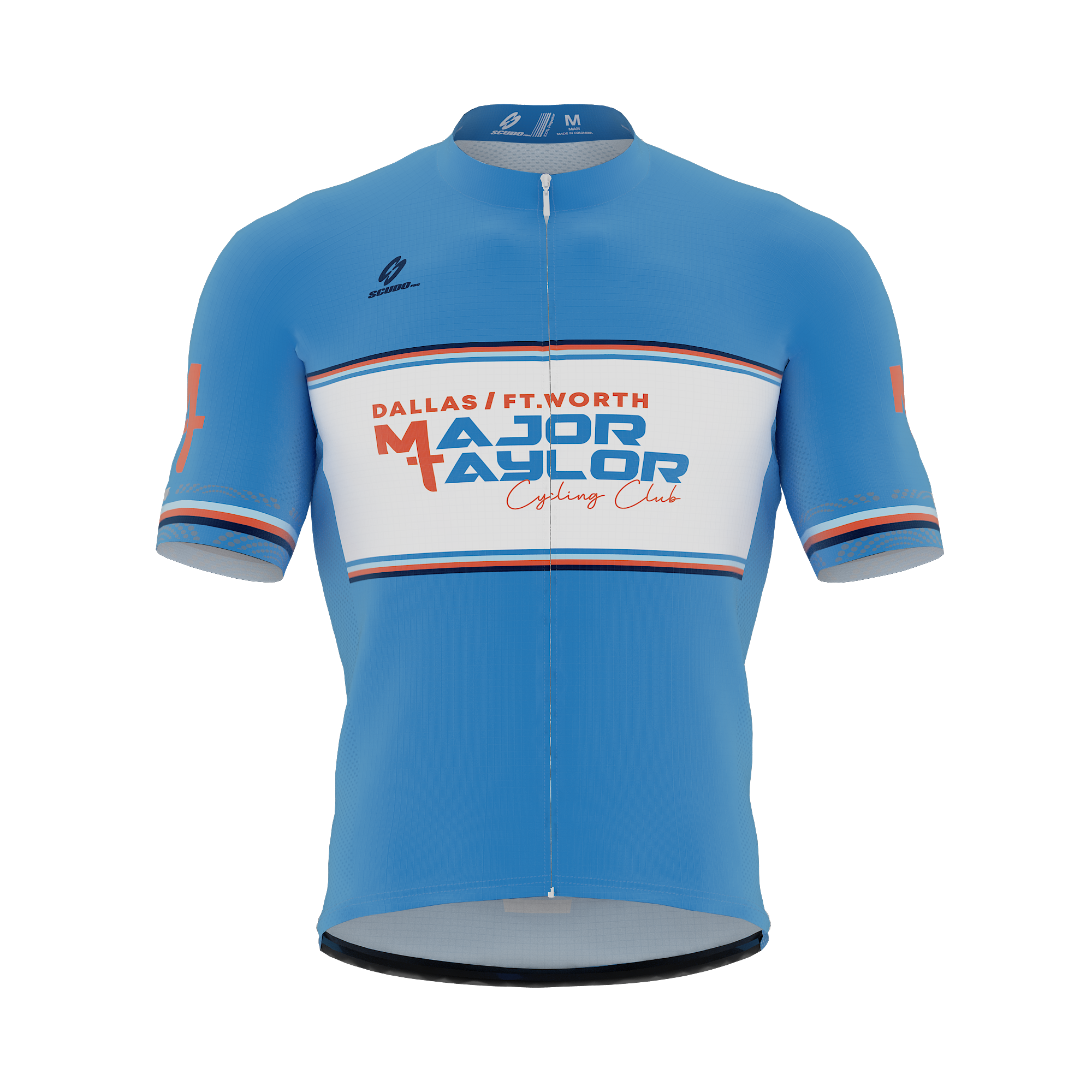 Major Taylor DFW Standard Kit | ELITE FIT | BLUE | Short Sleeve Cycling Jersey | OFFICIAL