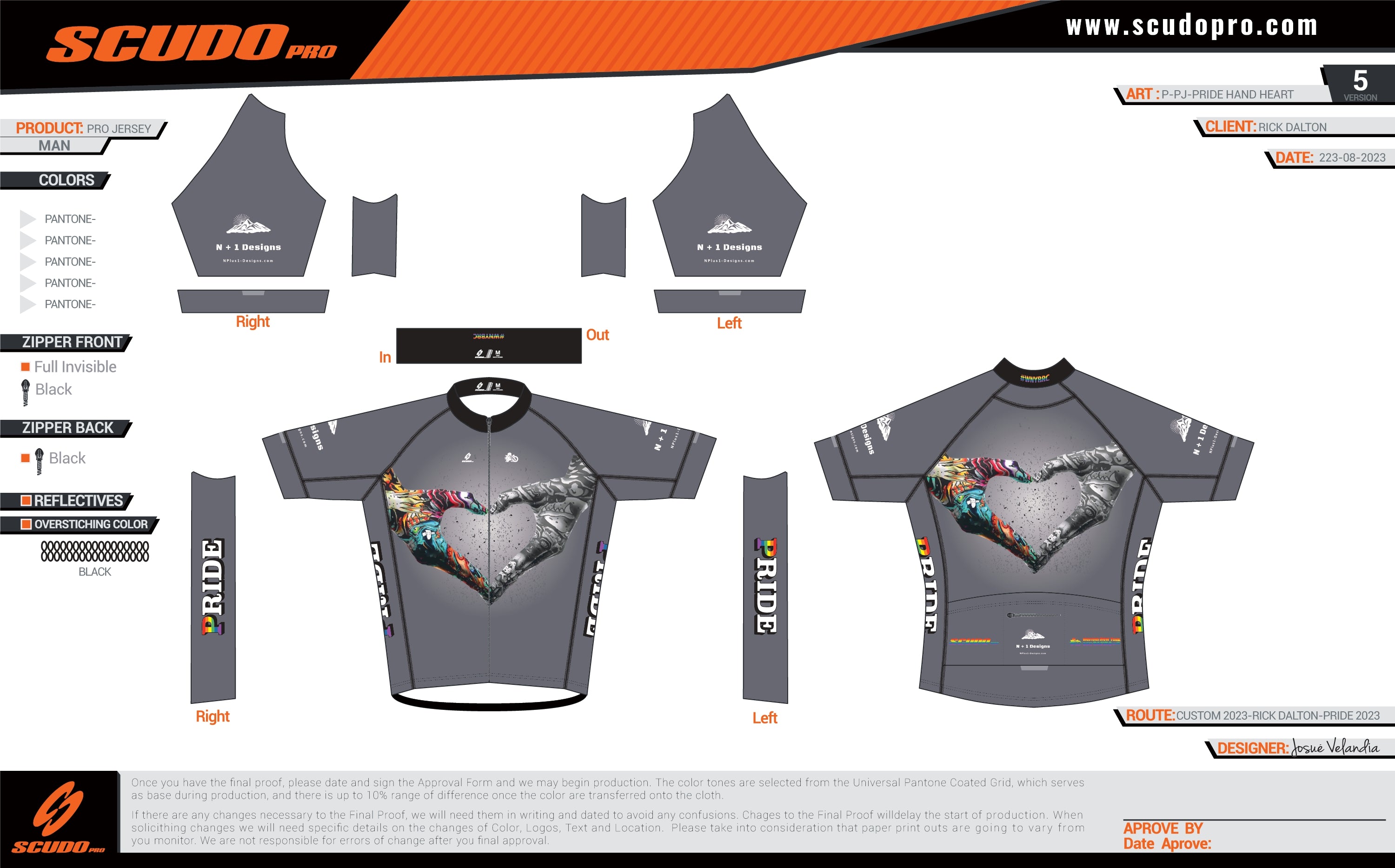 PRIDE HEART HANDS | Short Sleeve Cycling Jersey