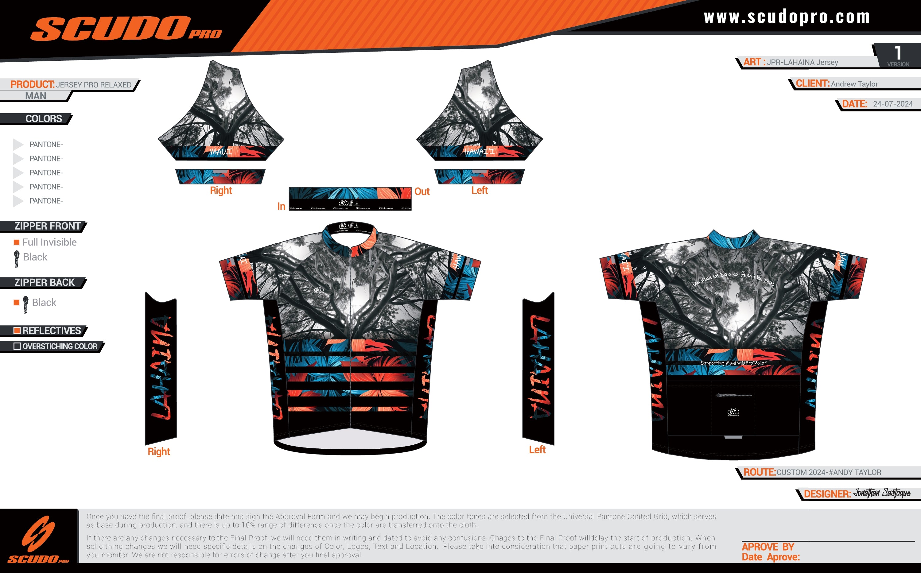 AT  | LAHAINA | Pro Fit | Short Sleeve Cycling Jersey
