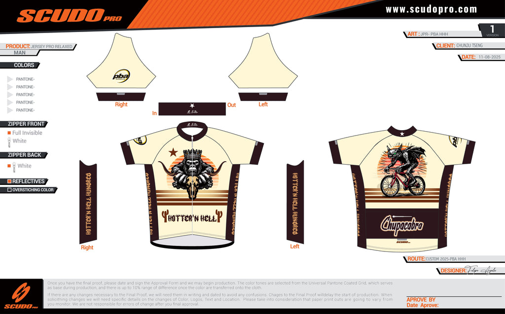 PBA | HHH | Pro Fit | Short Sleeve Cycling Jersey | Men and Women