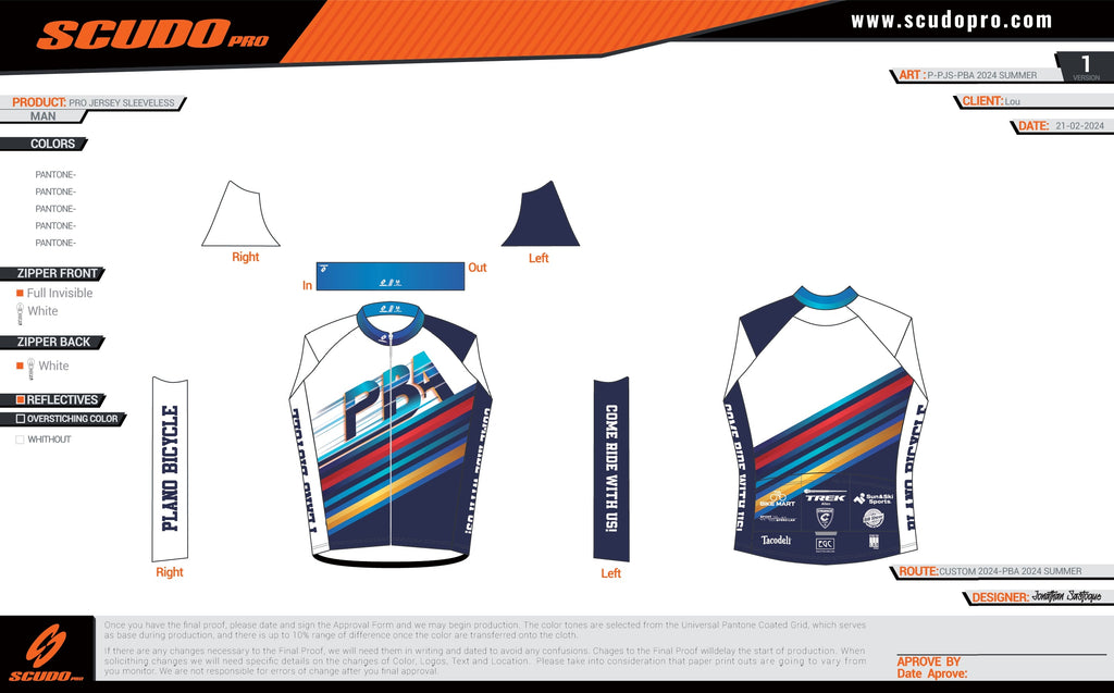 PBA | Summer '24 | Pro Fit | Sleeveless Cycling Jersey | Men and Women