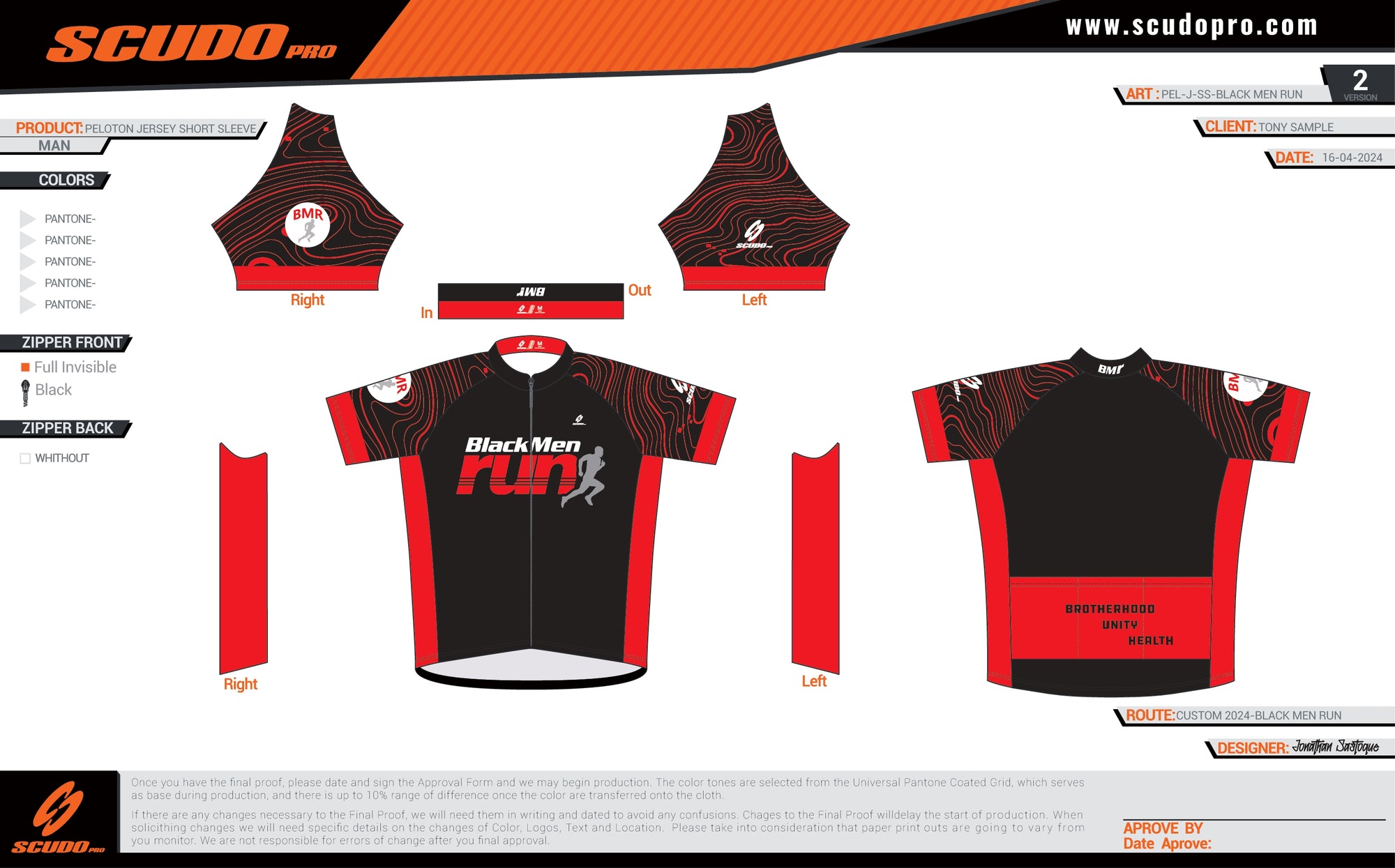 BMR | TEAM KIT | Peloton Fit Cycling Jersey | Men