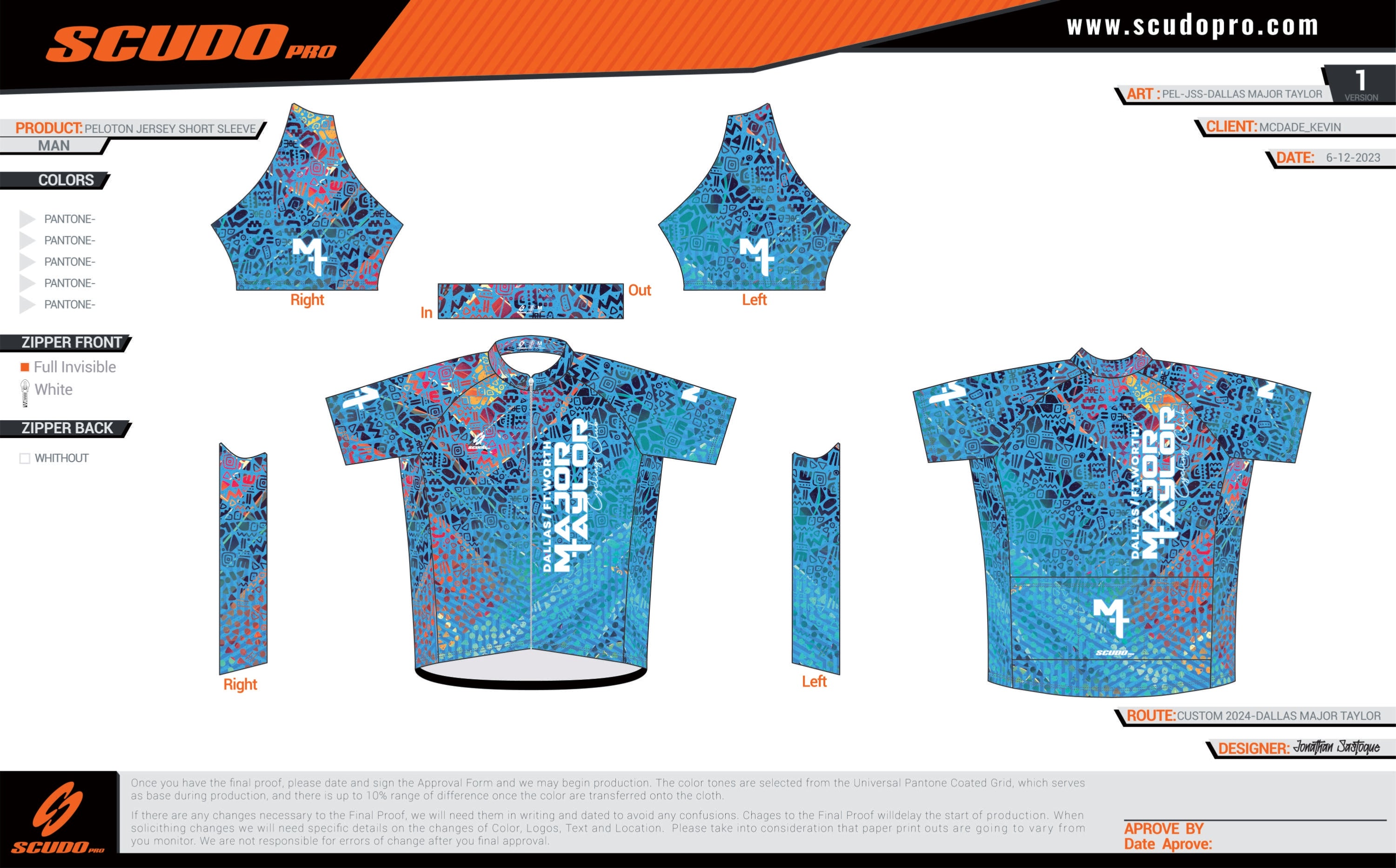 Major Taylor DFW Heritage Kit | Peloton Fit | Short Sleeve Cycling Jersey | Men and Women
