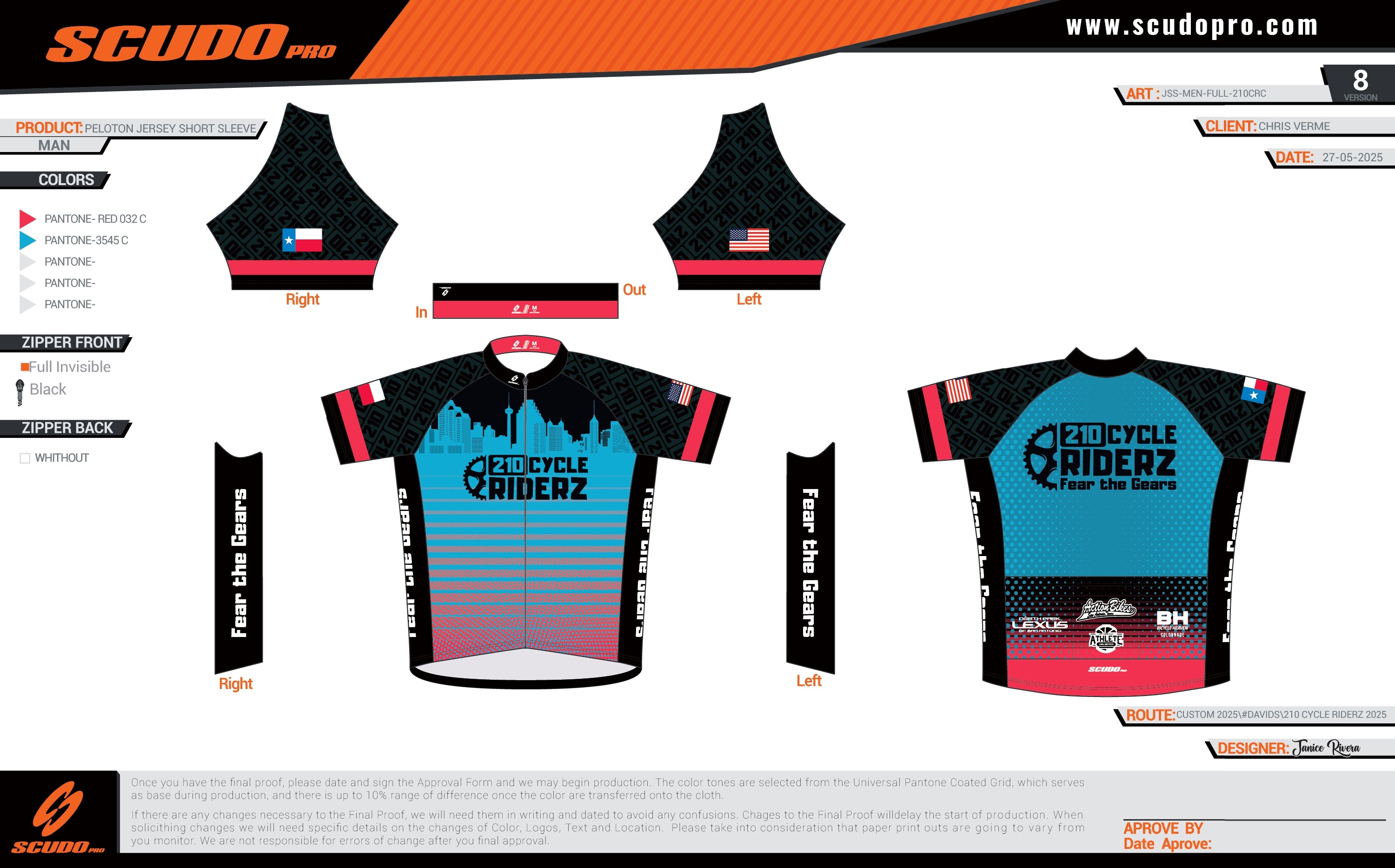 210 CRC | Peloton Fit '25 | Short Sleeve Cycling Jersey | Men and Women