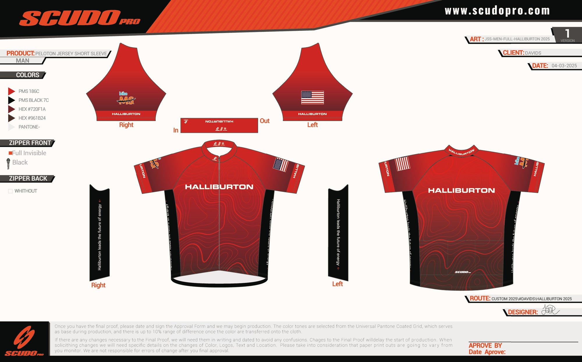 Halliburton | Peloton Fit | Short Sleeve Cycling Jersey  | 2025 | Men and Women