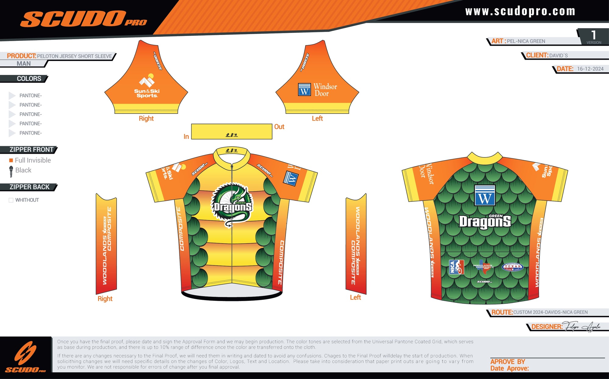 Green Dragons | Peloton Fit | Short Sleeve Cycling Jersey | Men and Women