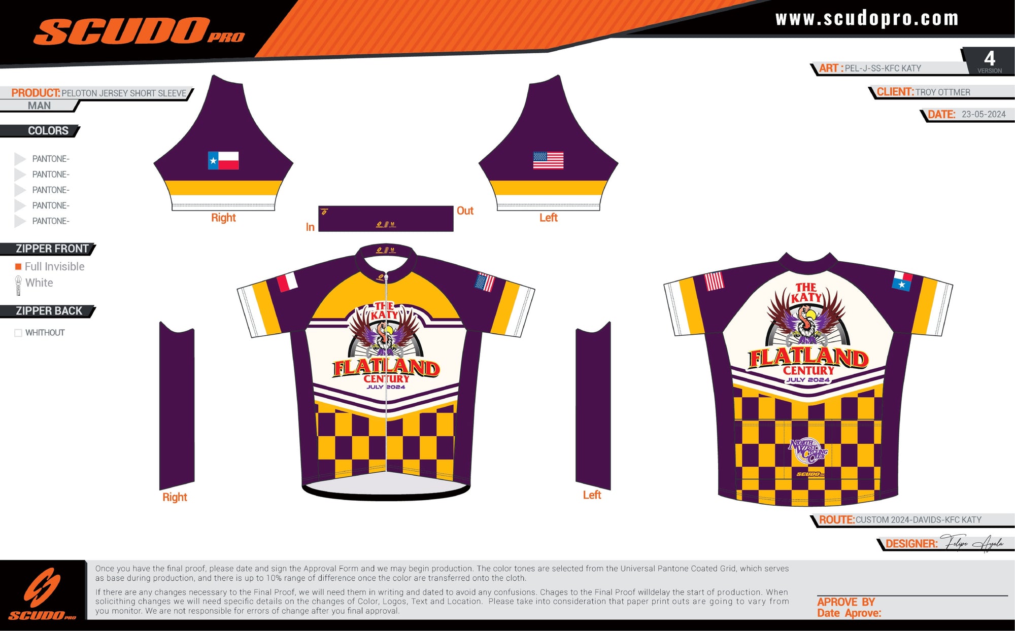 KFC | Peloton Fit | Short Sleeve Cycling Jersey | Men and Women