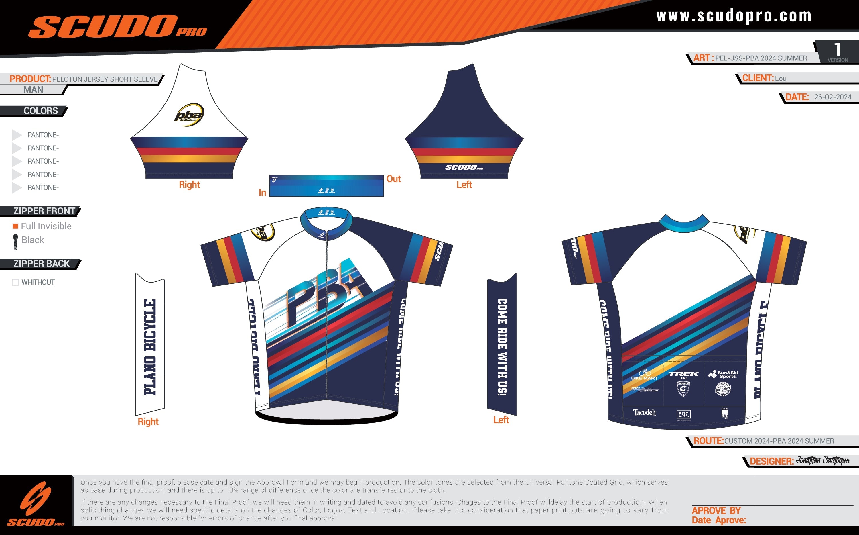 PBA | Summer '24 | Peloton Fit Cycling Jersey | Men and Women