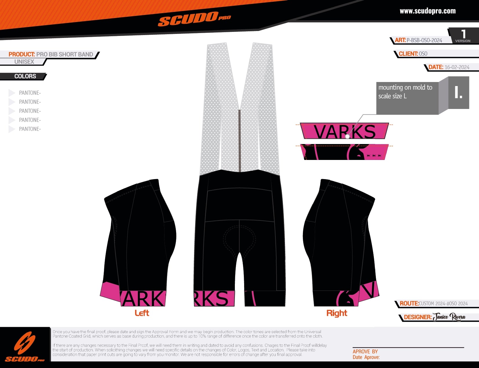 Oso-Varks | Pink-Black PRO Bib Short | Men and Women