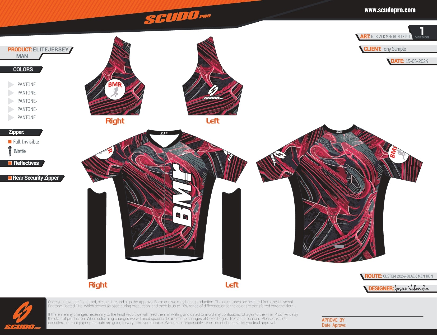 BMR | RT KIT | ELITE FIT | Short Sleeve Cycling Jersey | Men