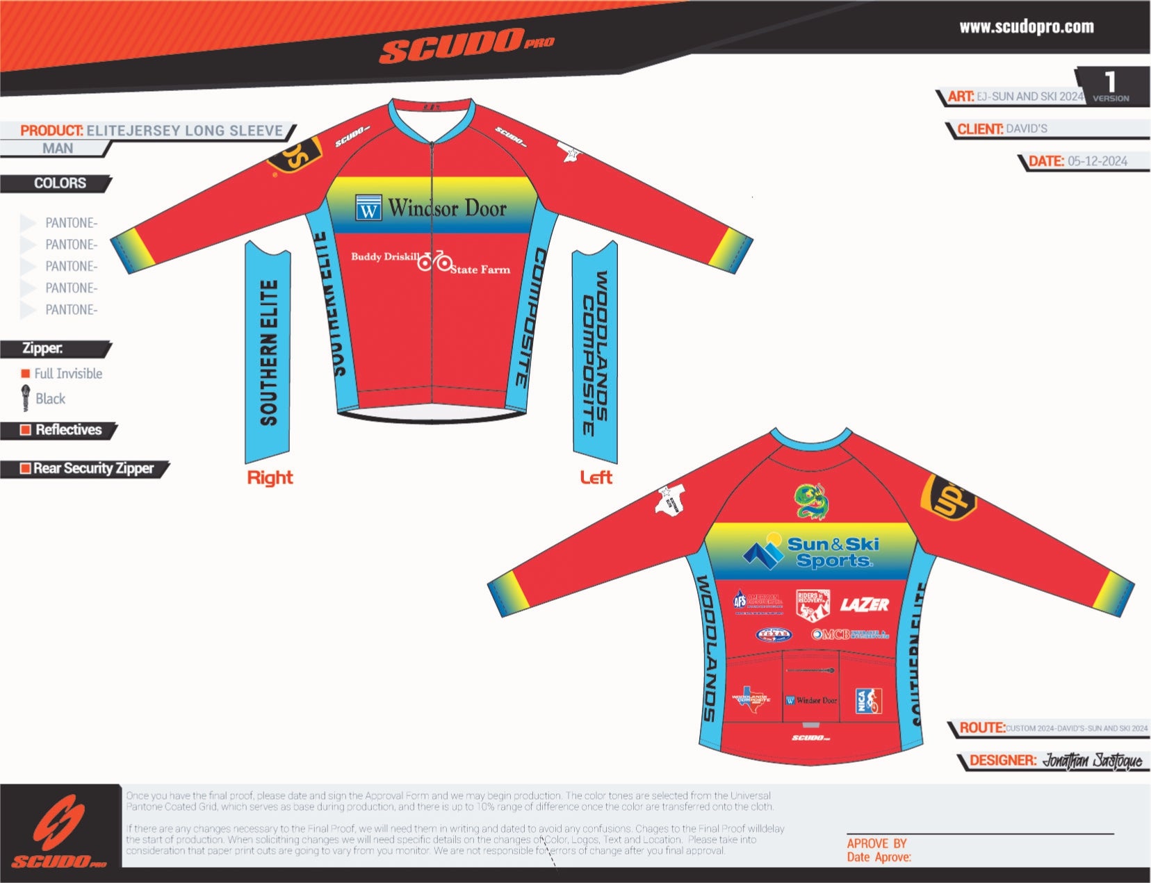 Southern Elite | LONG Sleeve Cycling Jersey | Elite Fit | Men and Women