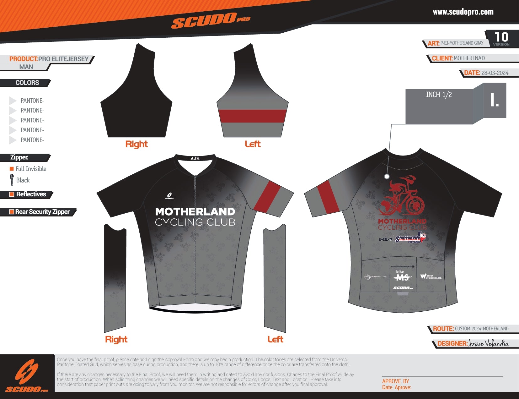 MOTHERLAND | Elite Fit | Short Sleeve Cycling Jersey | Gray | Men and Women