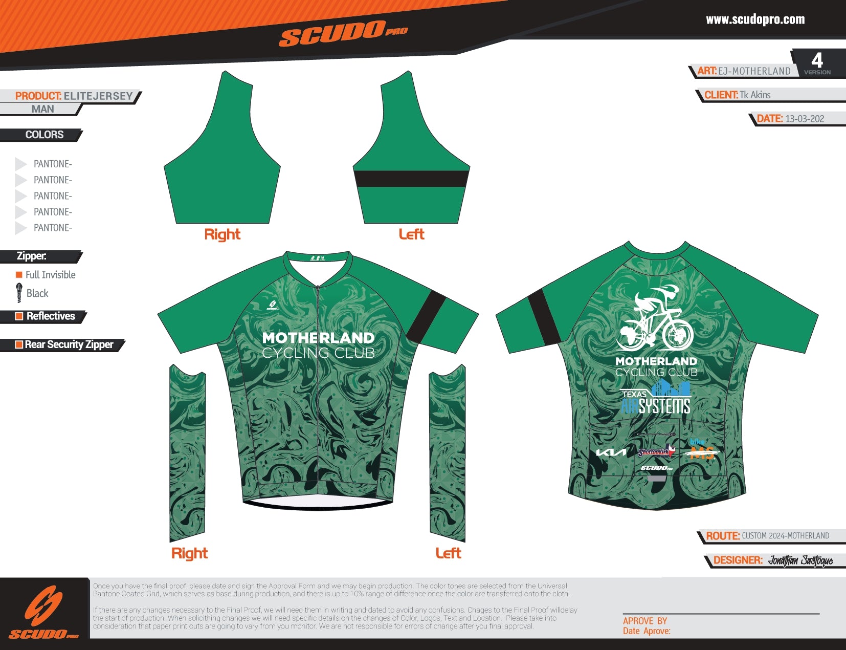 MOTHERLAND | Marble-Flow | Elite Fit | Short Sleeve Cycling Jersey | Men and Women