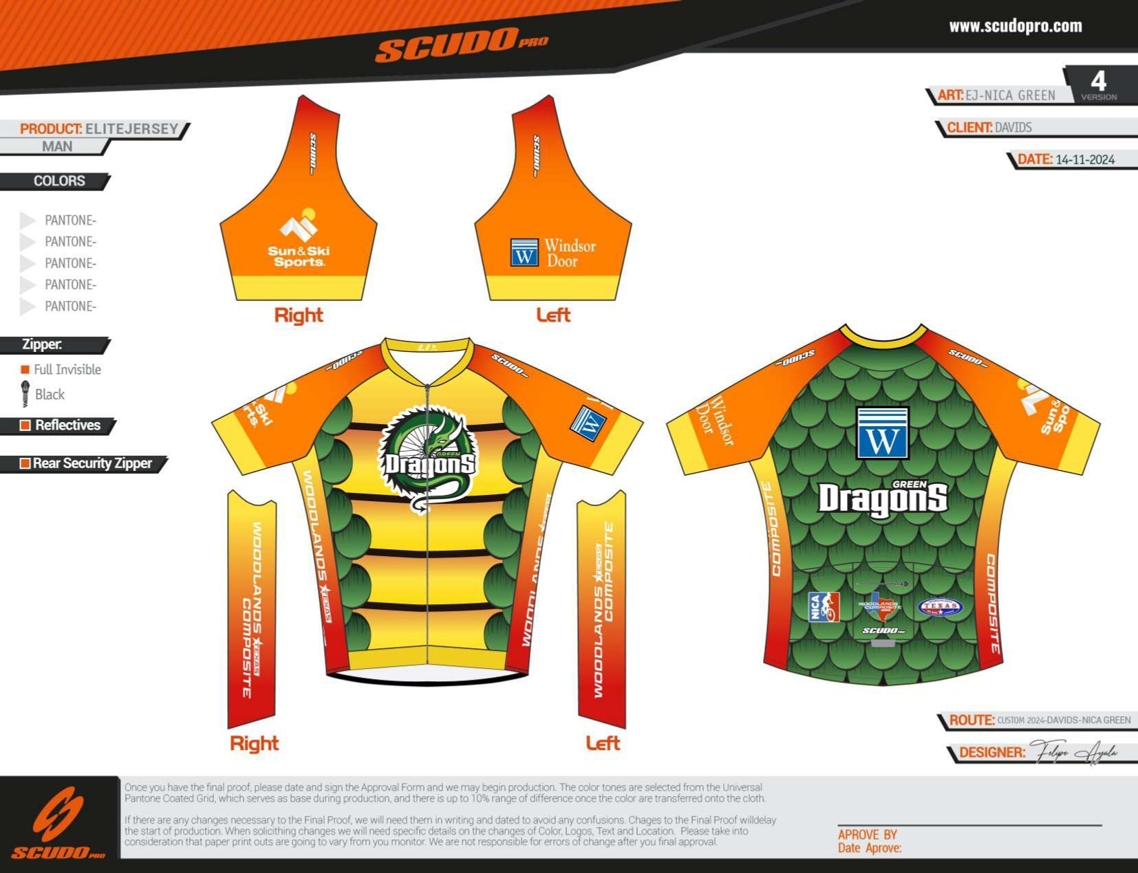 Green Dragons | Short Sleeve Cycling Jersey | Elite Fit | Men and Women