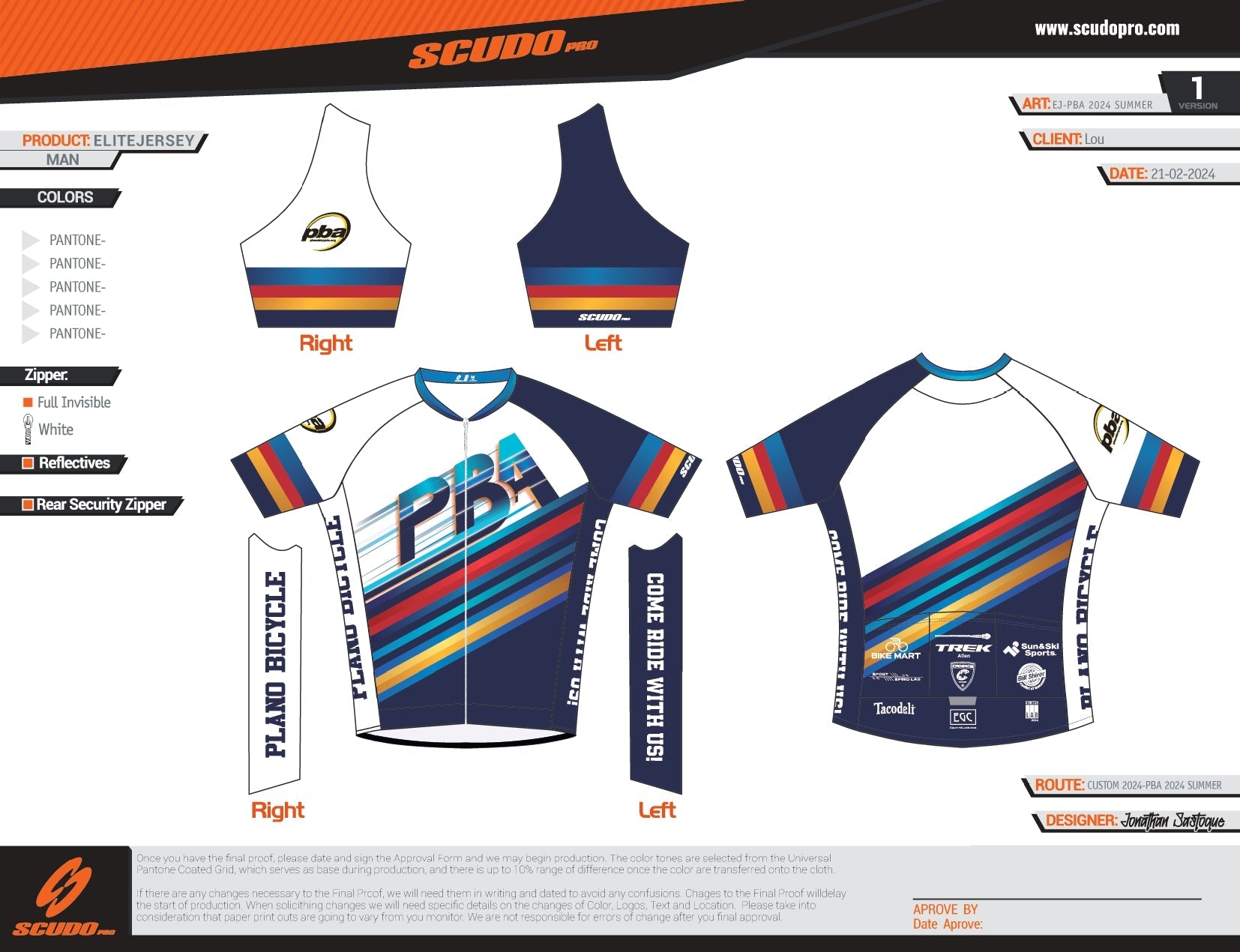 PBA | Summer '24 | ELITE FIT | Short Sleeve Cycling Jersey Men and Women
