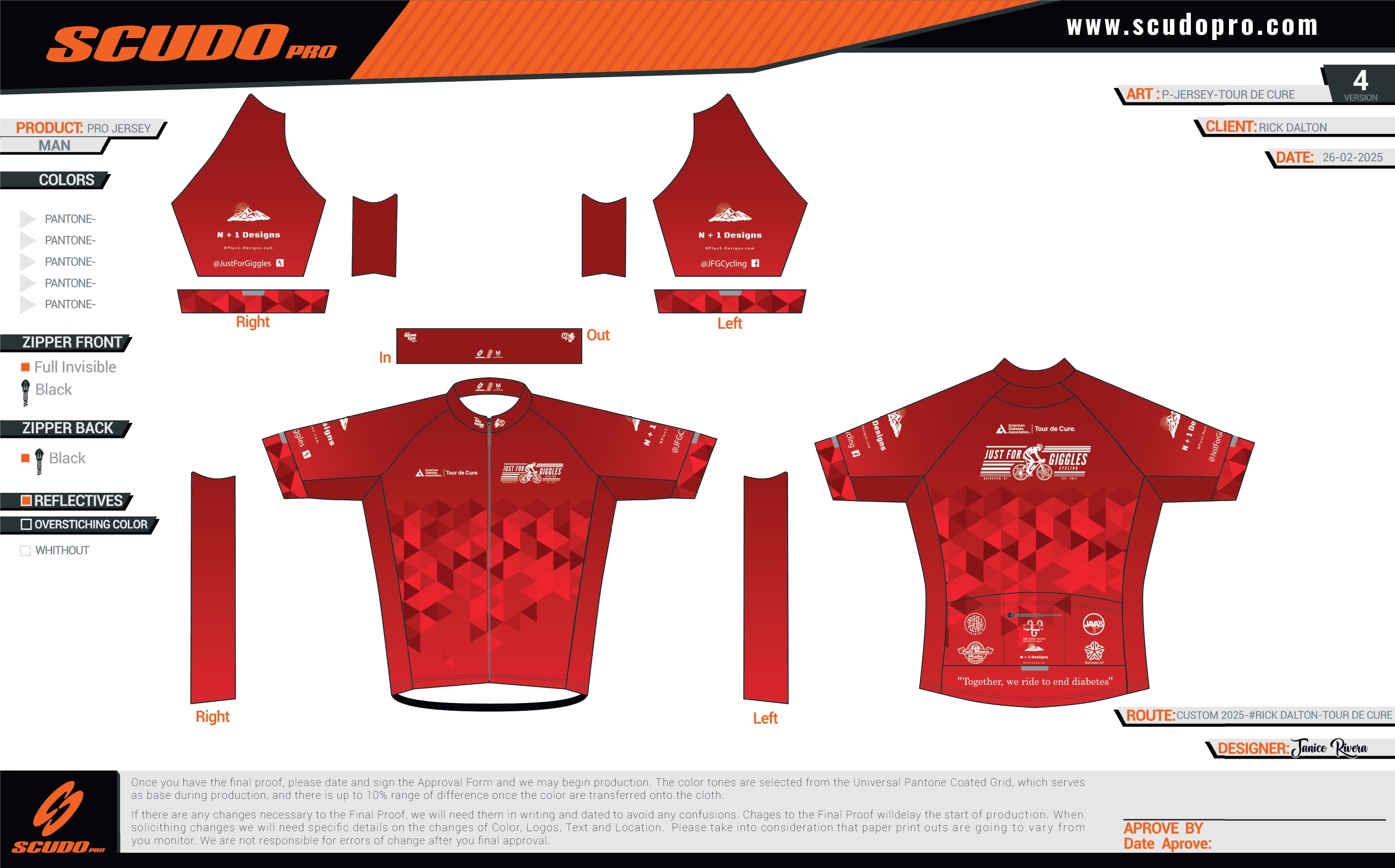 JFG TOUR DE CURE  2025 | RED | Cycling MEN