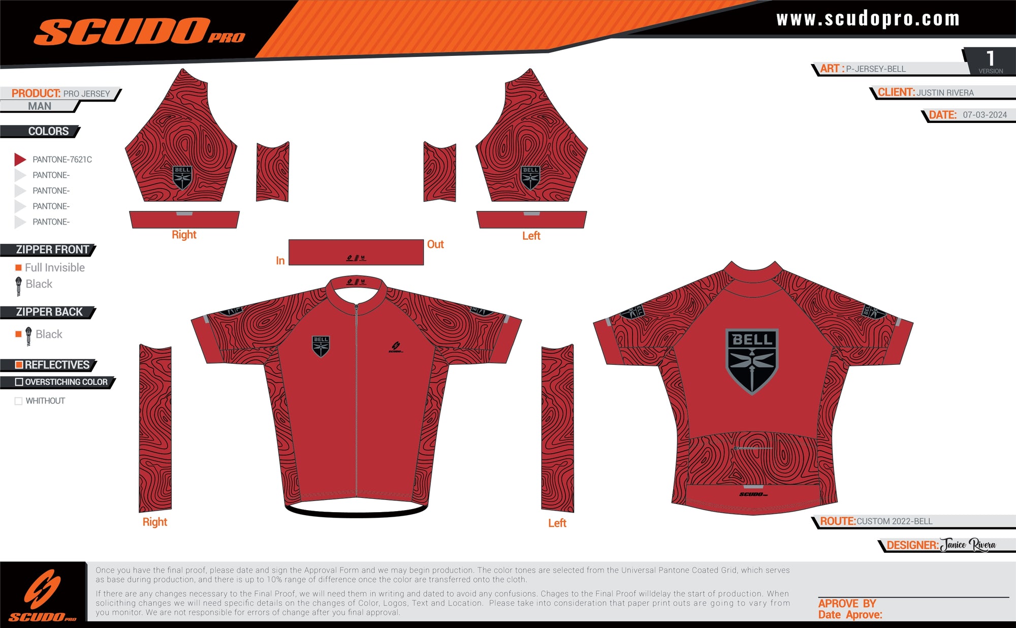 BELL | Pro Fit | RED Short Sleeve Cycling Jersey | Men and Women