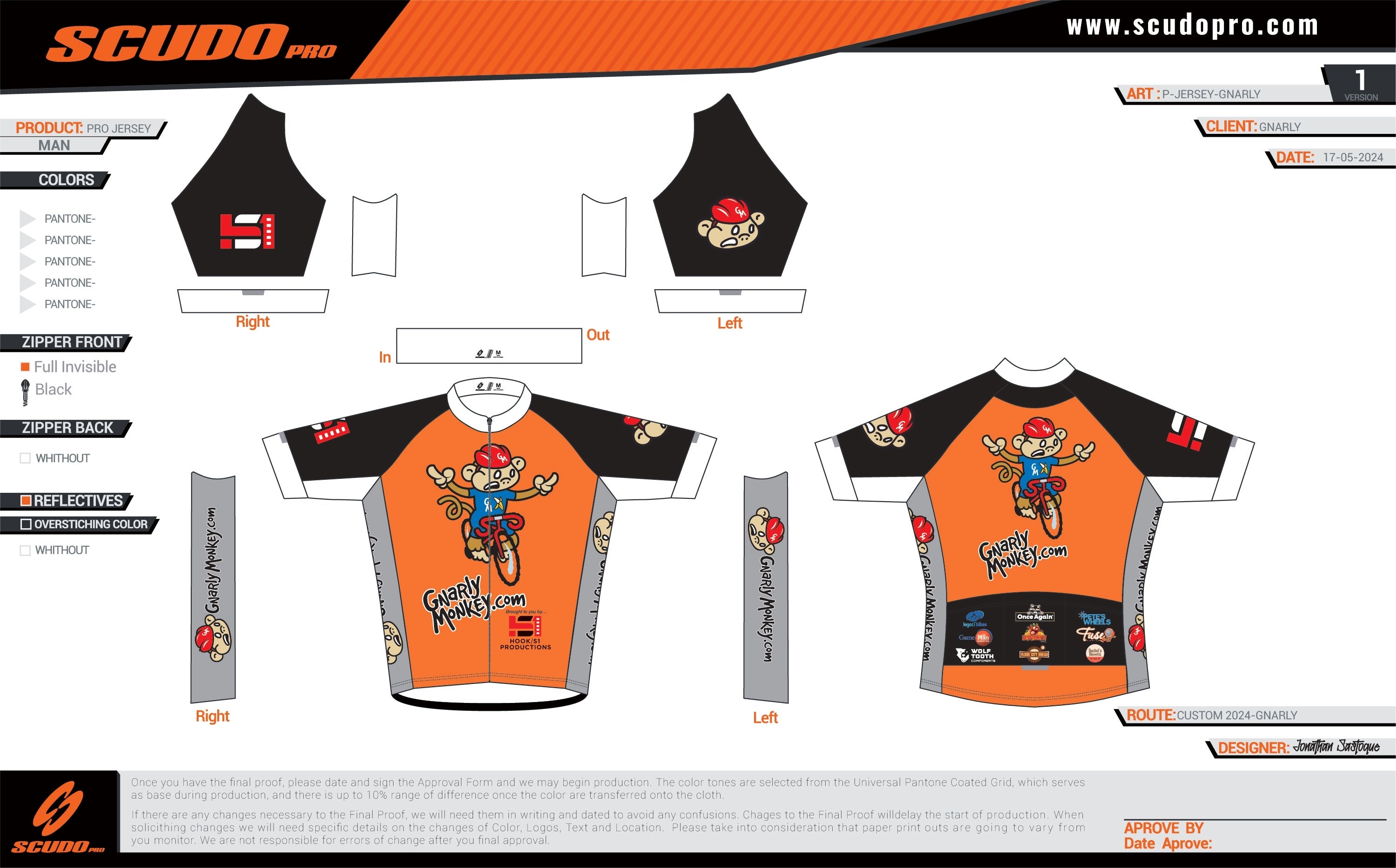 GNARLY | PRO Fit | Short Sleeve Cycling Jersey | Men and Women