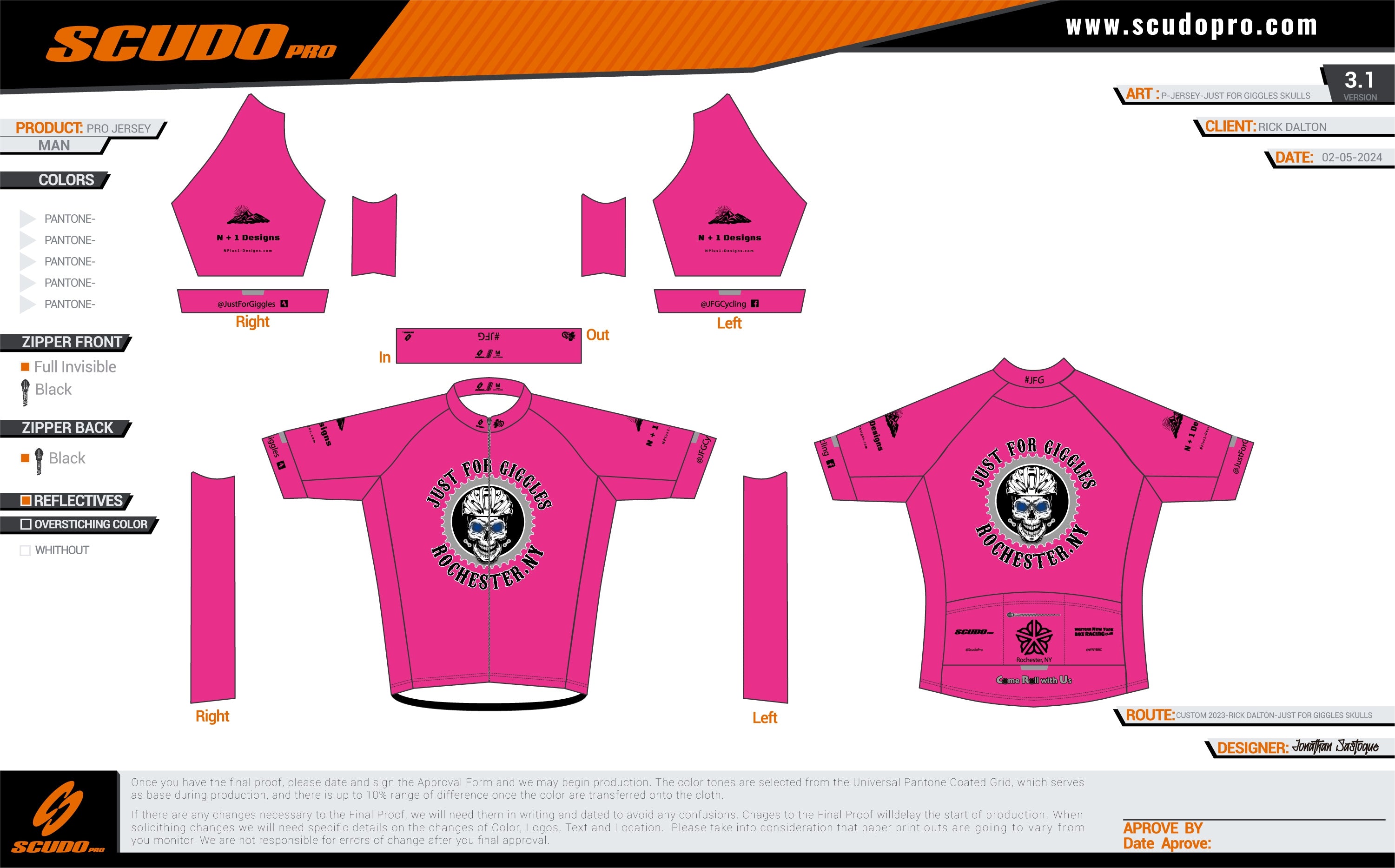 JFG SKULL 2024 | PINK | Cycling WOMEN |
