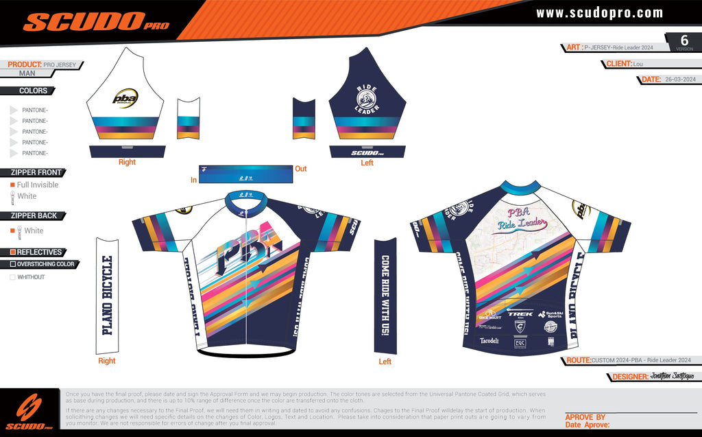 PBA | Summer '24 | RIDE LEADER | Pro Fit | Short Sleeve Cycling Jersey | Men and Women