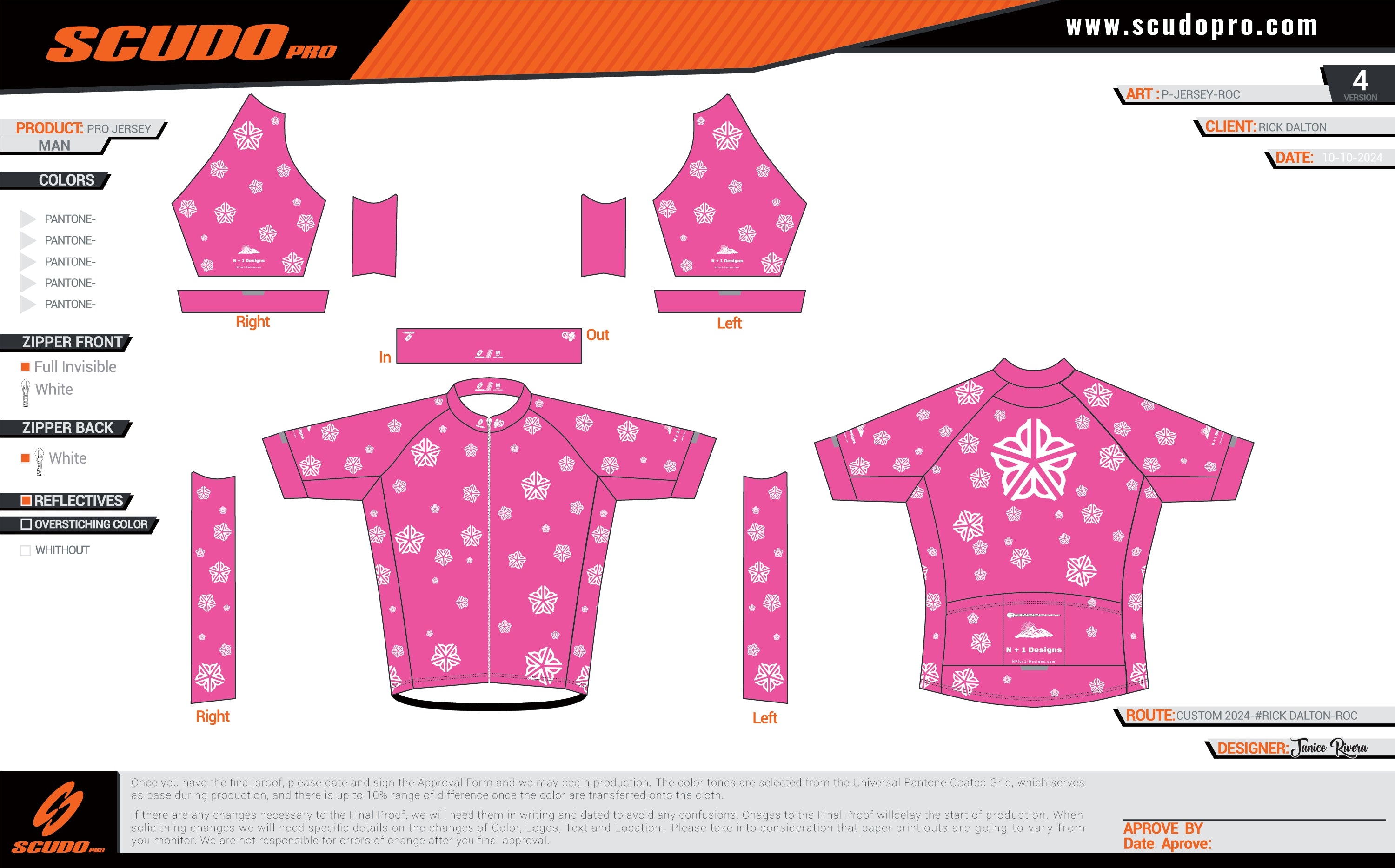 ROC PINK Background/White logos 2024 | Cycling WOMEN |