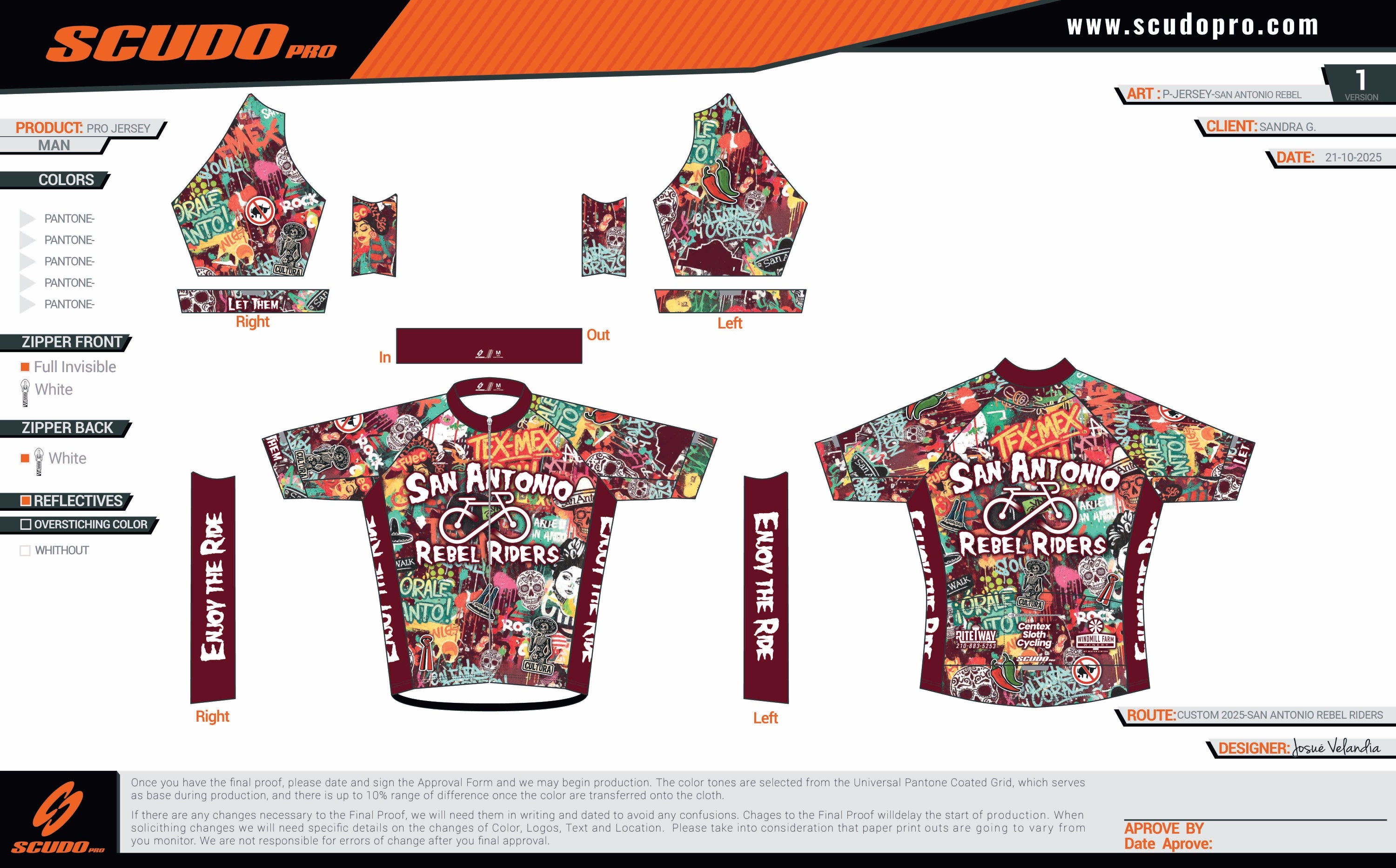 SA Rebel Riders | Pro SNUG Fit | Maroon | Short Sleeve Cycling Jersey